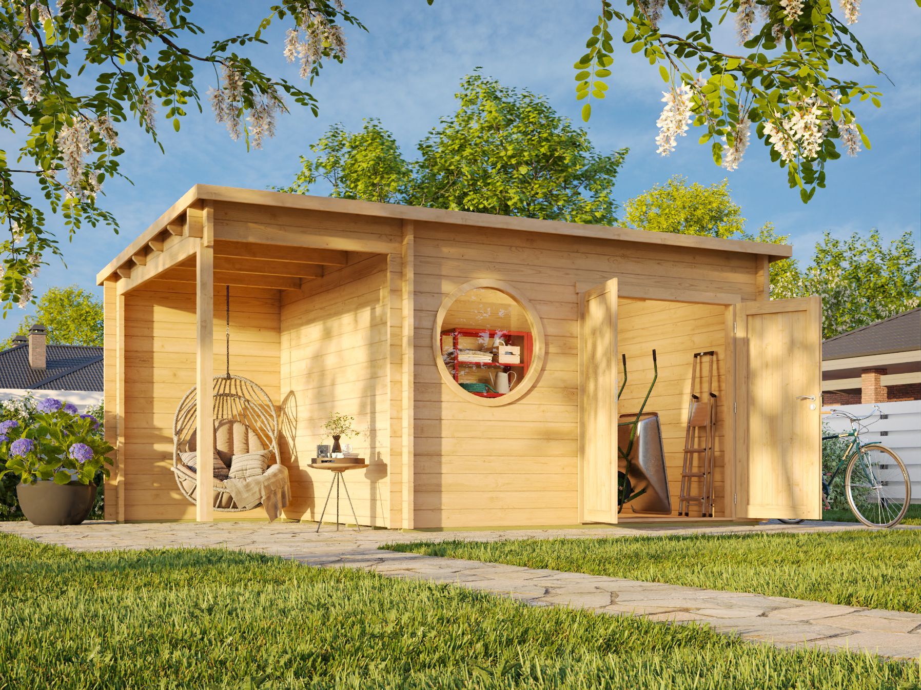 Fjordholz Pultdach Gartenhaus Modell Ezra 4O 3x6m | Rabatt: 26 %