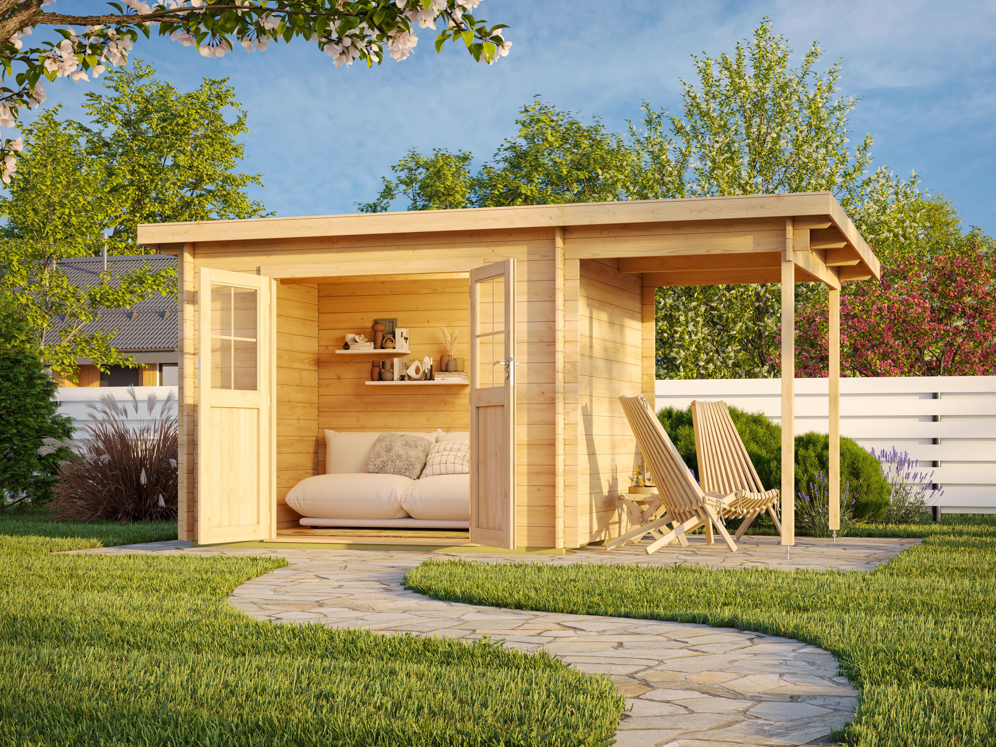 Fjordholz Pultdach Gartenhaus Modell Ezra 2G 5x3m | Rabatt: 26 %