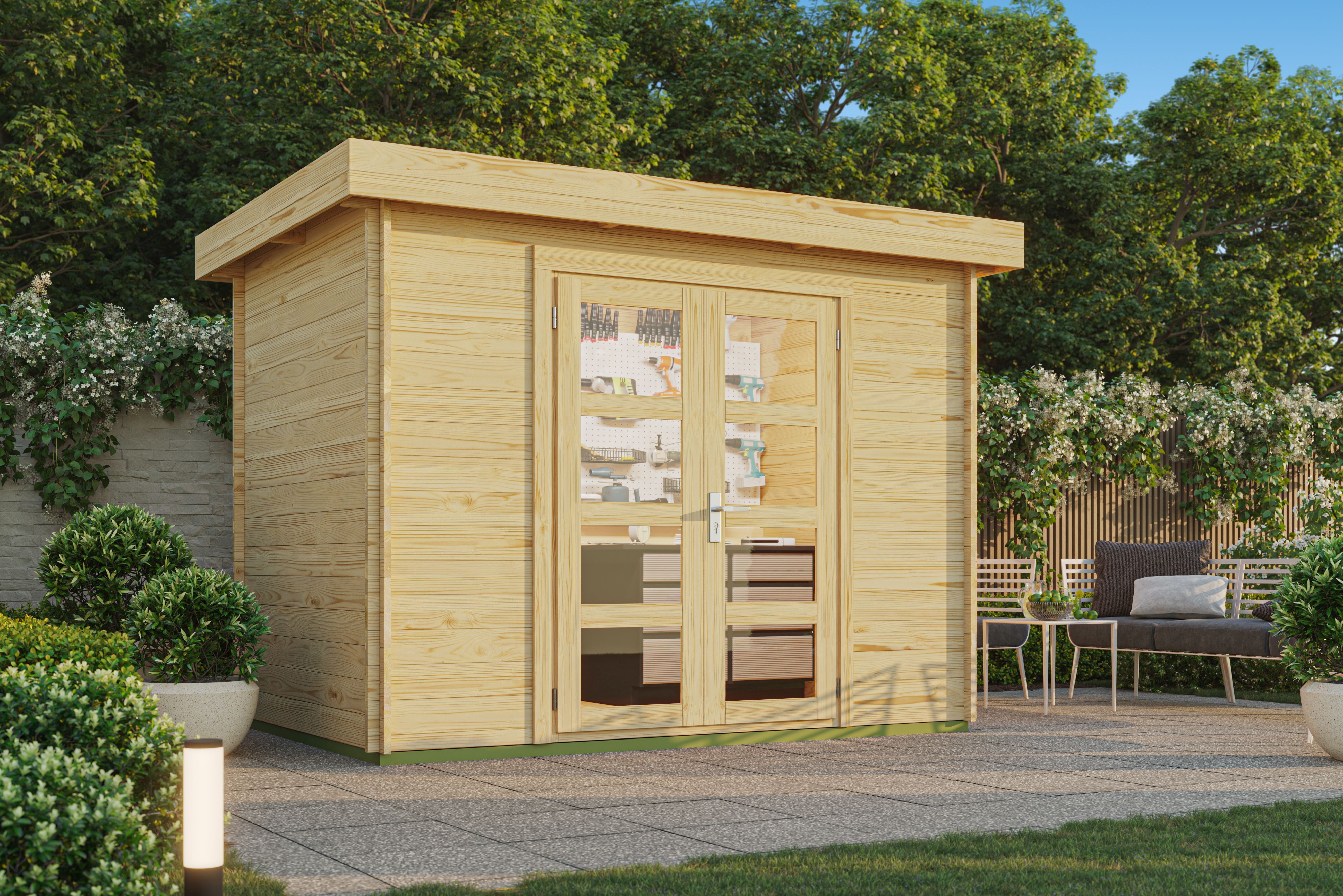 Fjordholz Flachdach Gartenhaus Modell Chris 28 3x2m | Rabatt: 26 %