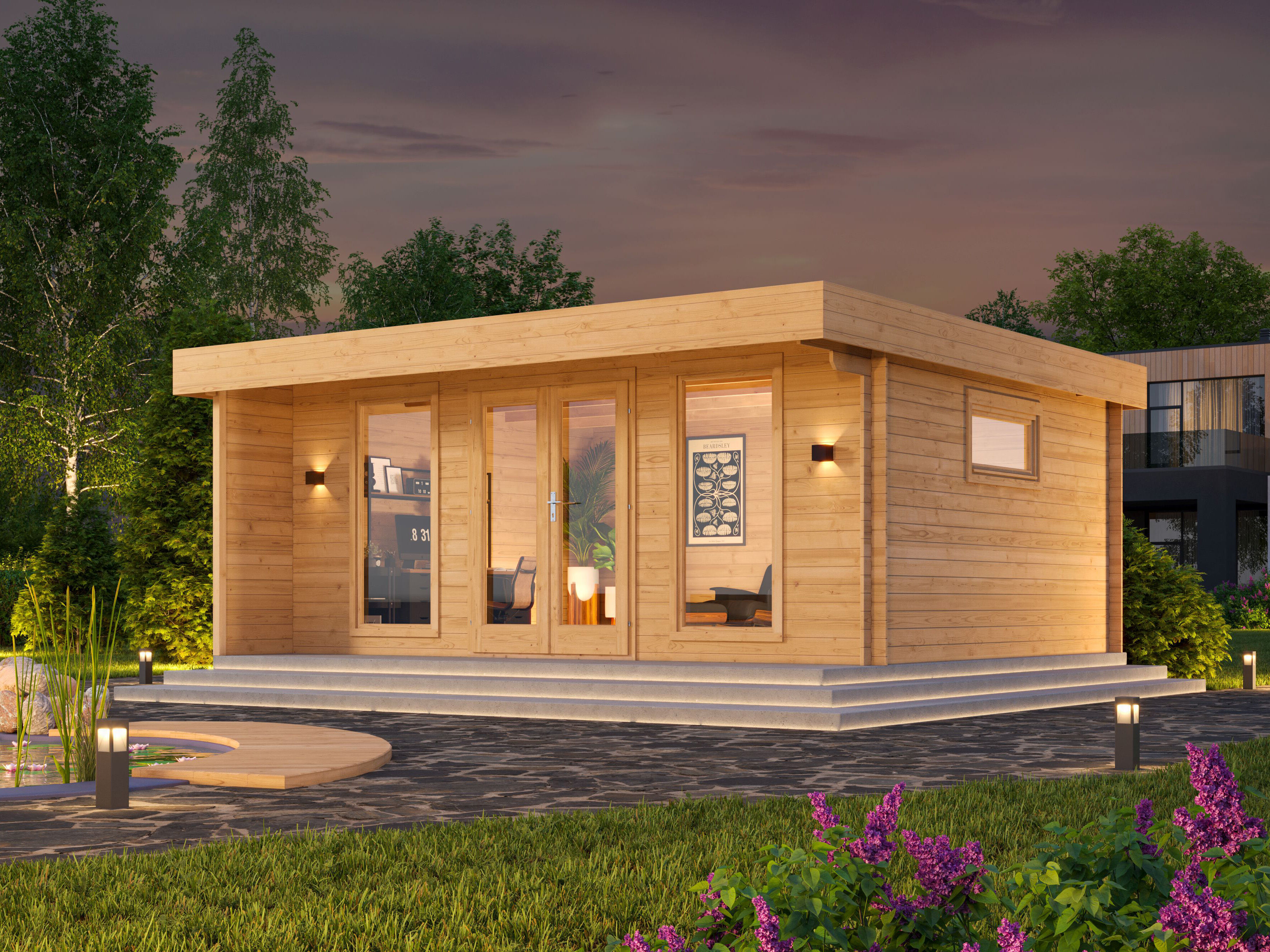 Fjordholz Flachdach Gartenhaus Modell Kubi 28 6x4m | Rabatt: 23 %
