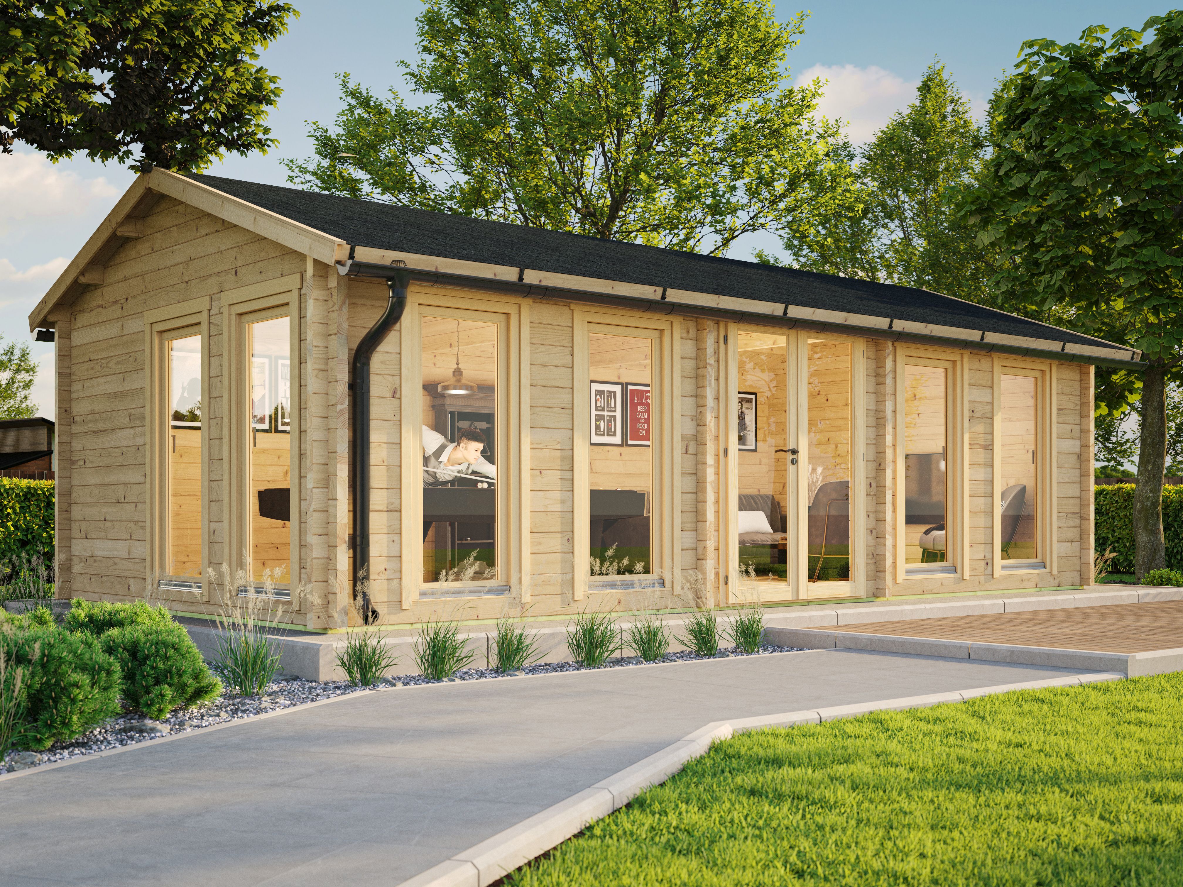 Fjordholz Gartenhaus Modell Helena 70 A 8x4m | Rabatt: 26 %