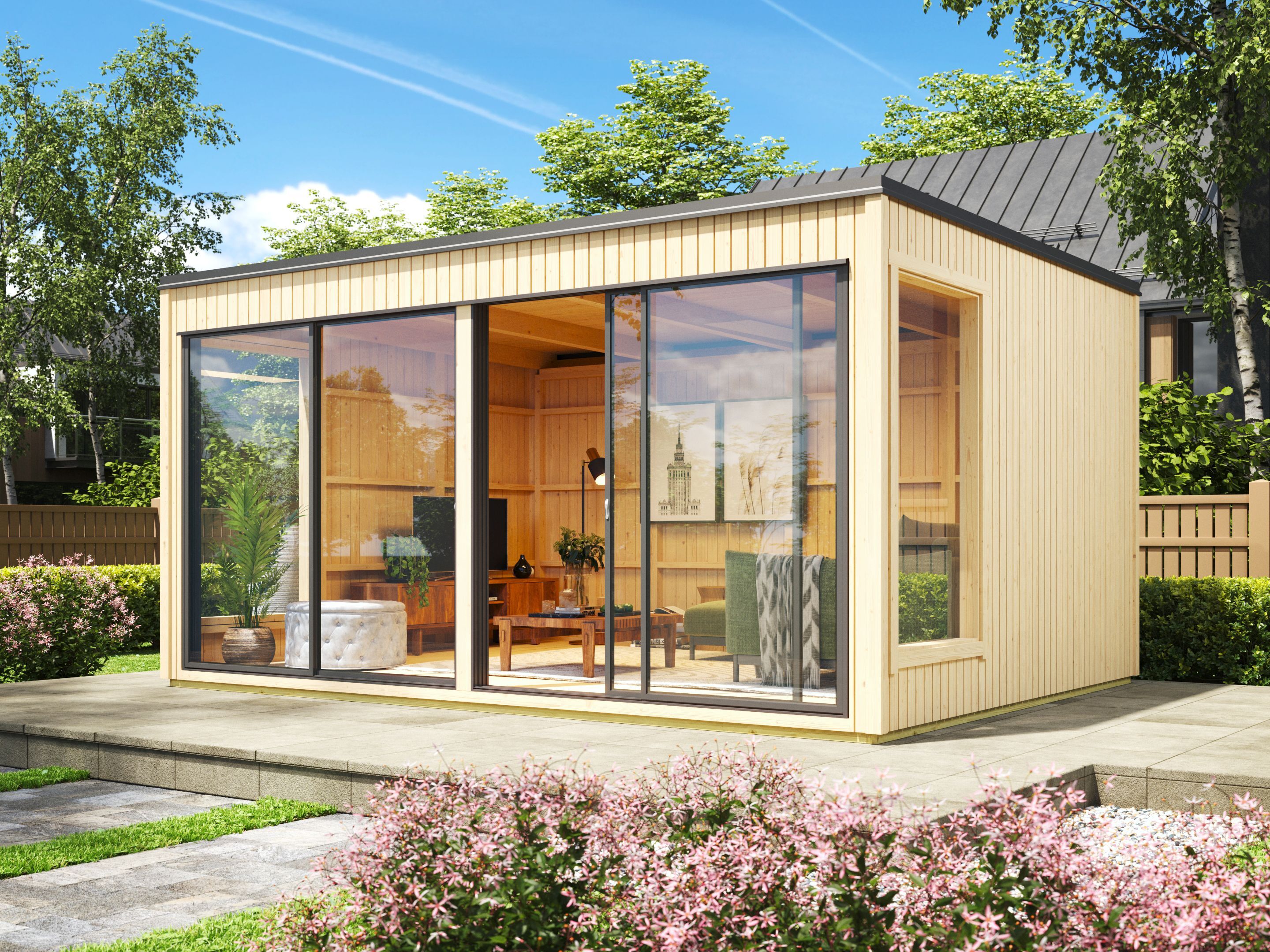 Fjordholz Gartenhaus Modell Garden Cube B 4x3m | Rabatt: 13 %