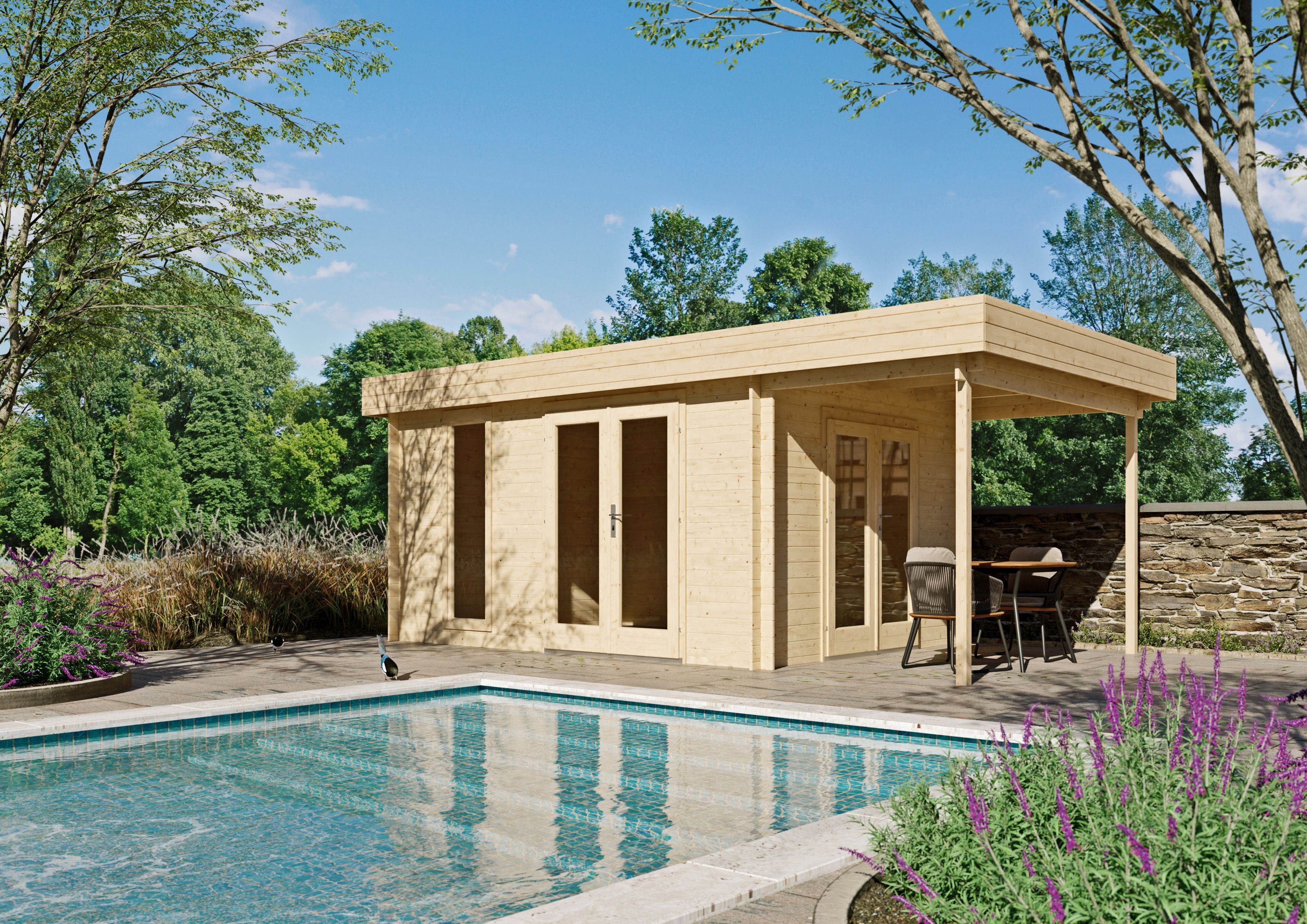 Fjordholz Flachdach Gartenhaus Modell Jesse 28 6x4m | Rabatt: 26 %
