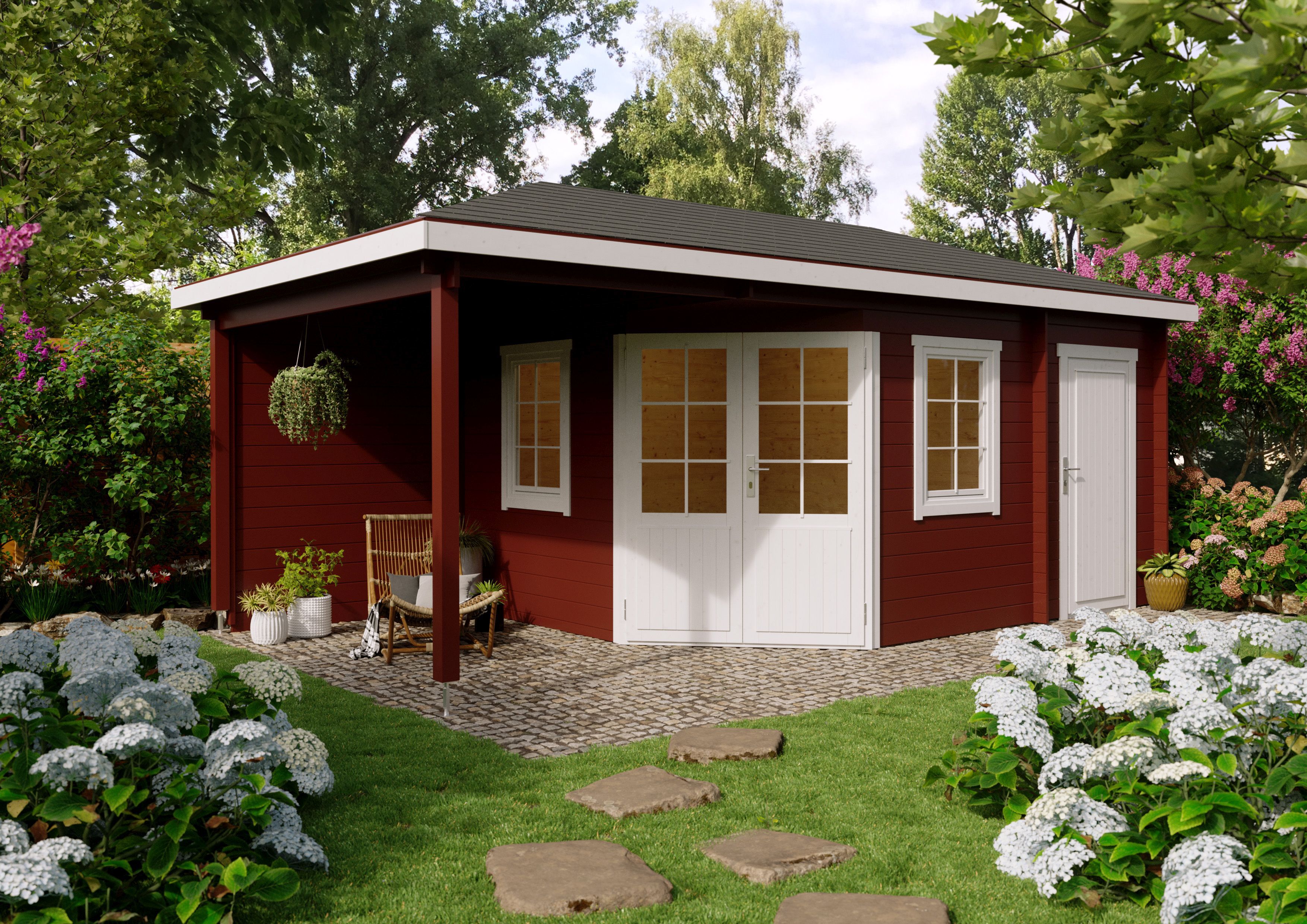 Fjordholz 5-Eck Gartenhaus Modell Evelyn 3E 5x3m | Rabatt: 26 %