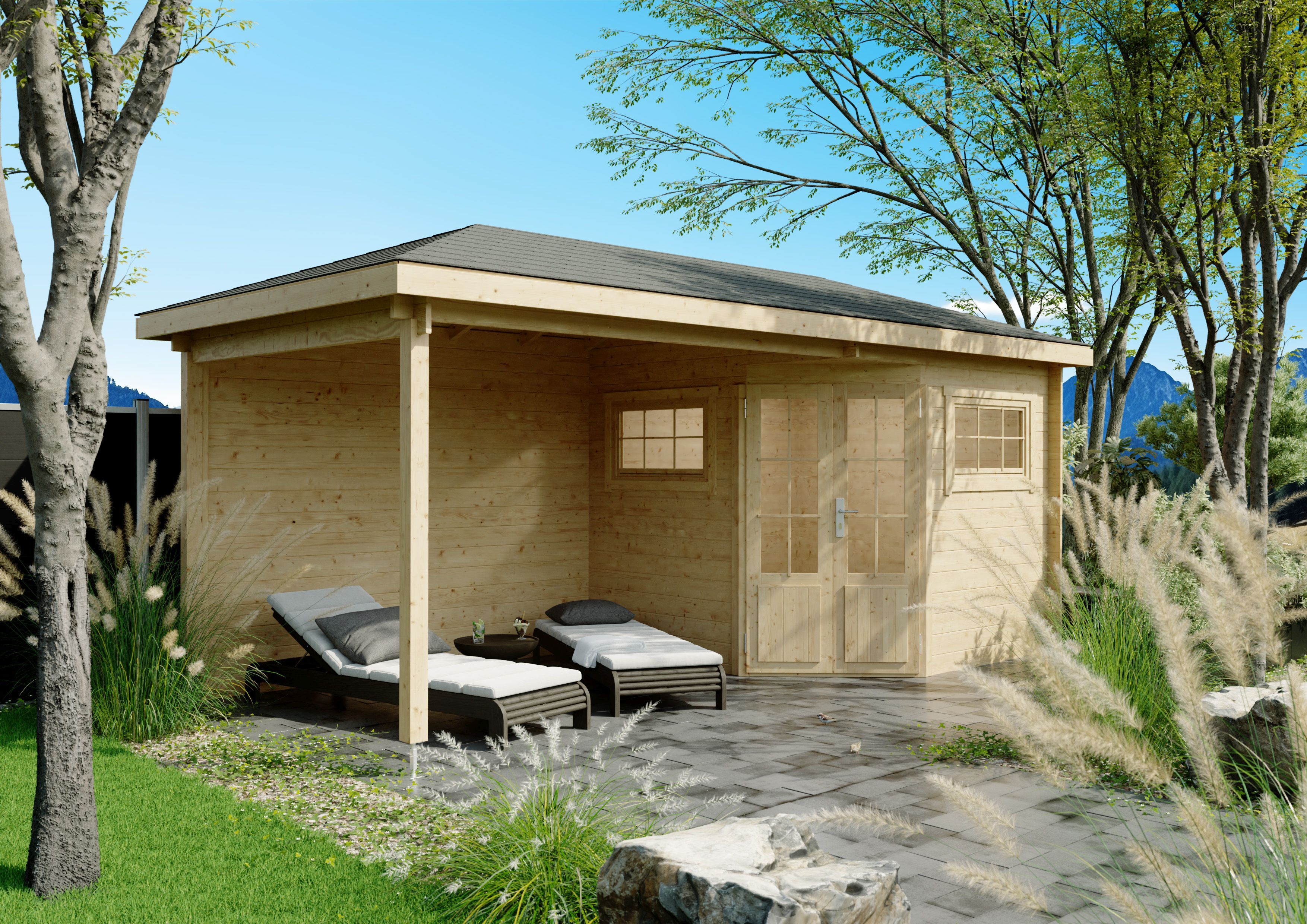 Fjordholz 5-Eck Gartenhaus Modell Evelyn 2C 5x3m | Rabatt: 26 %