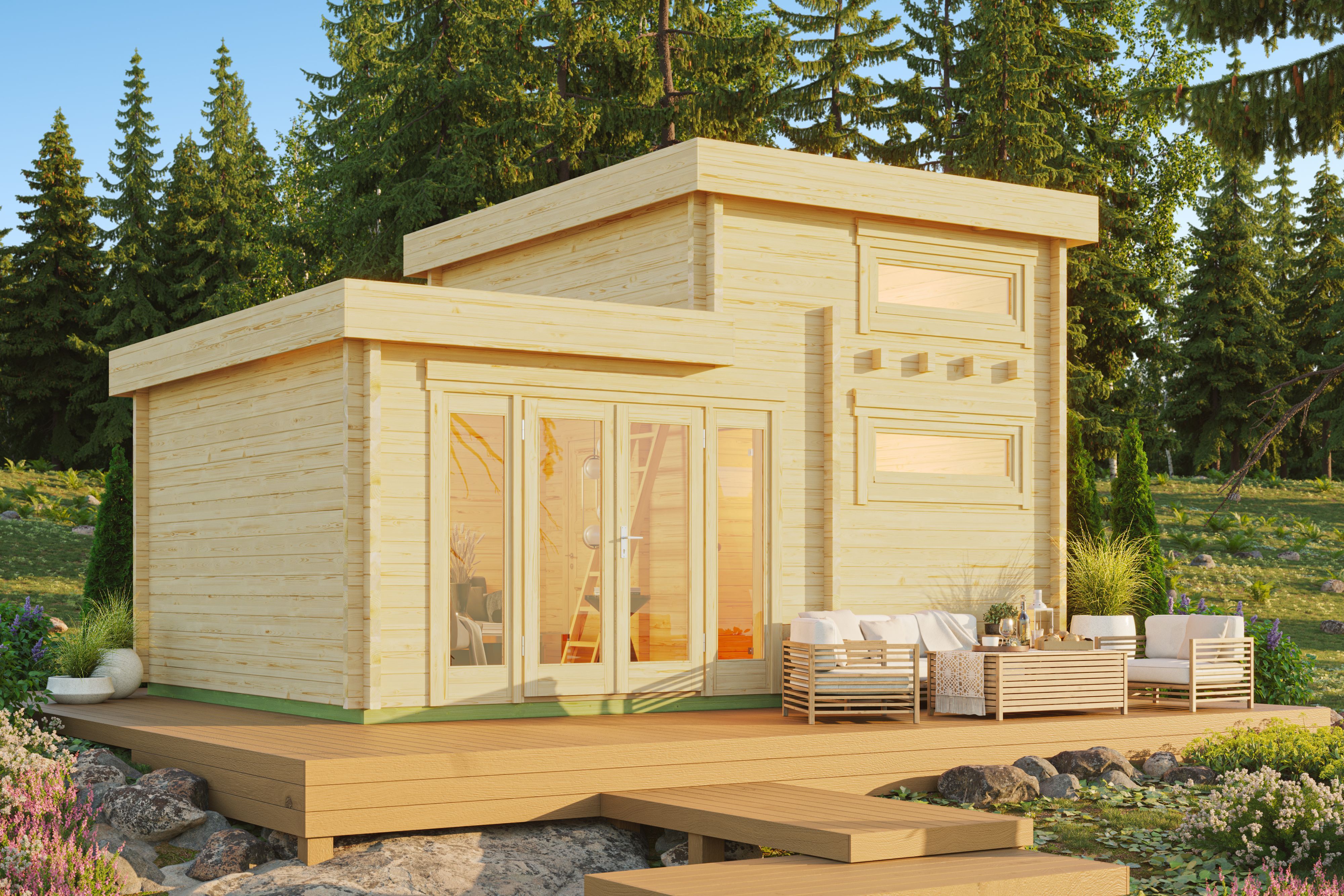 Fjordholz Gartenhaus Modell Olymp 70 6x4m | Rabatt: 26 %