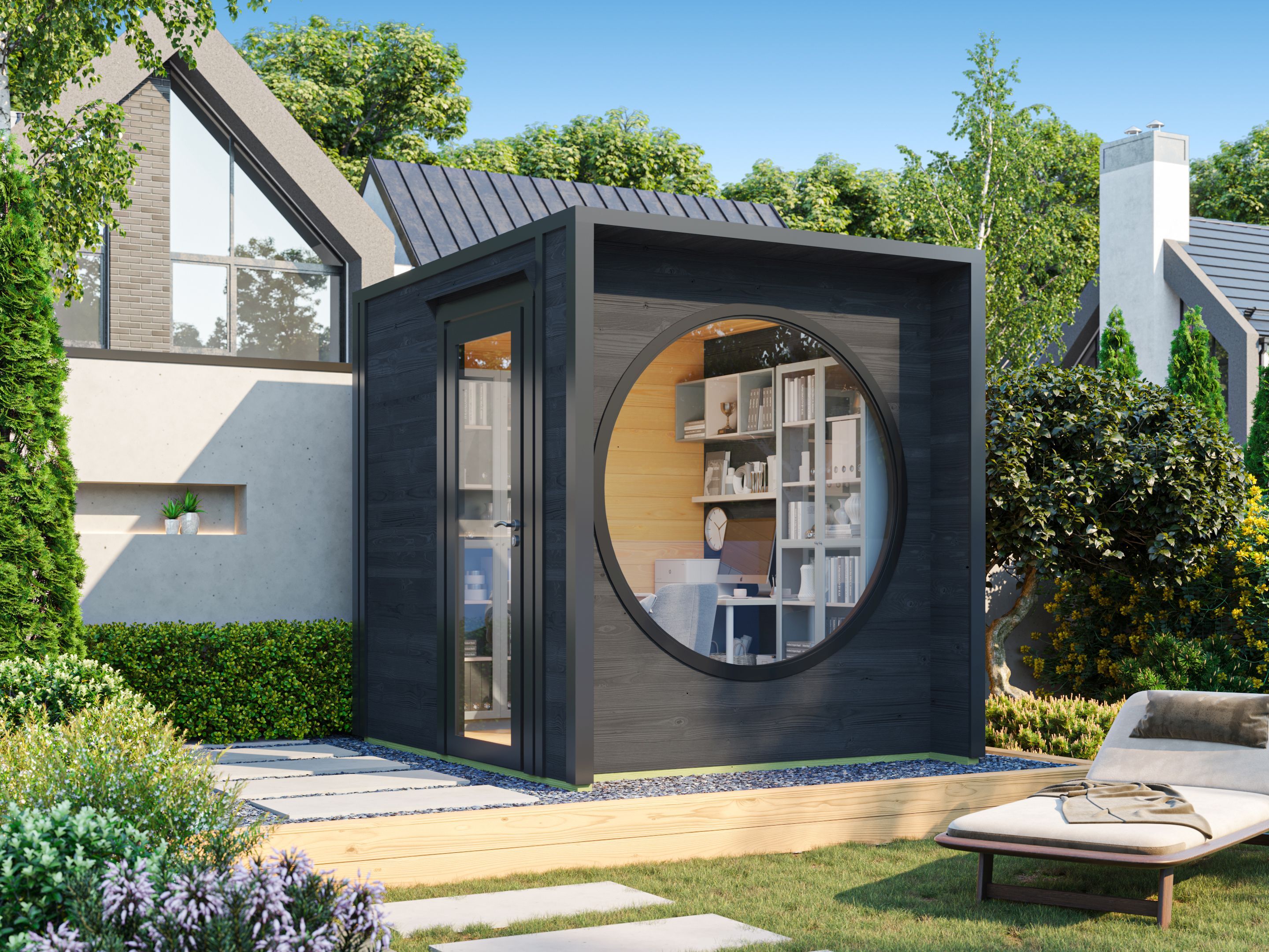Fjordholz Gartenhaus Modell Office Box Größe XXS s 3x3m | Rabatt: 26 %