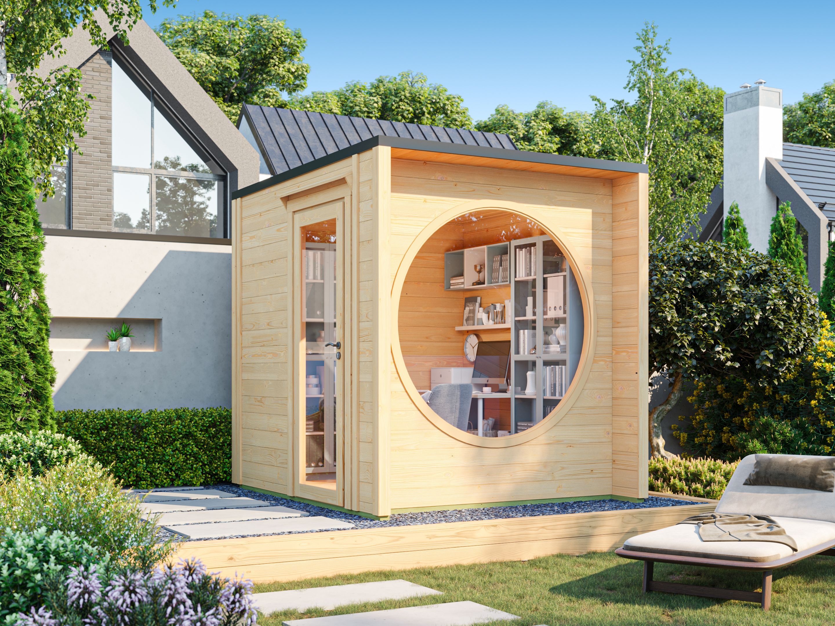 Fjordholz Gartenhaus Modell Office Box Größe XXS n 3x2m | Rabatt: 26 %