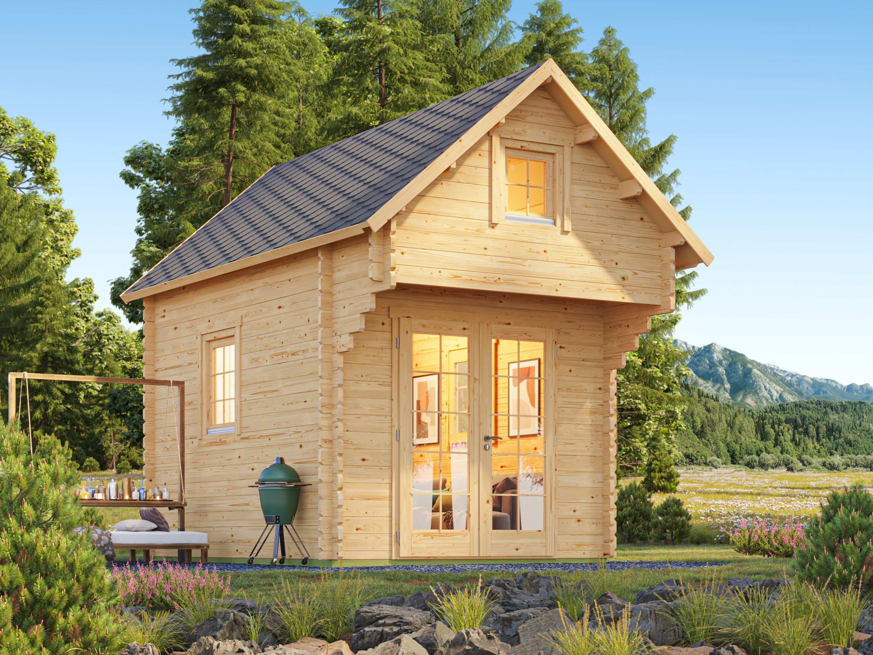 Fjordholz Satteldach Gartenhaus Modell Ottawa 44 4x3m | Rabatt: 26 %