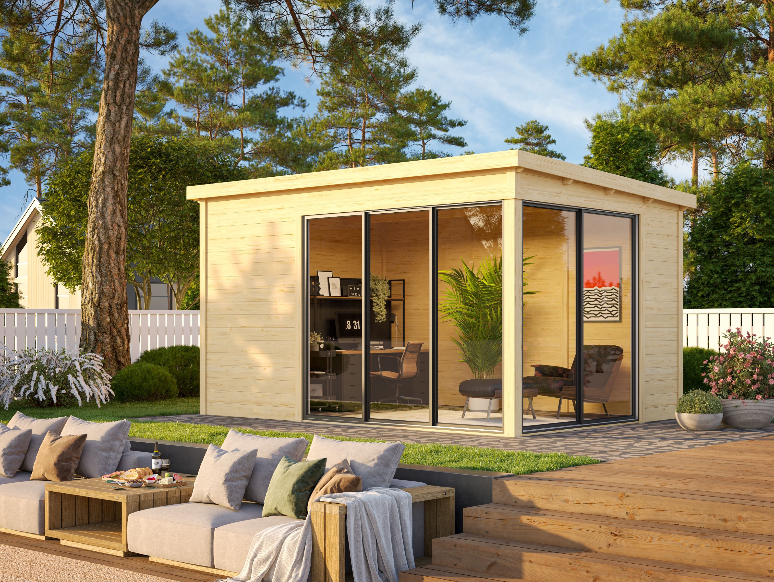 Fjordholz Gartenhaus Modell Mia 28 C 4x3m | Rabatt: 26 %