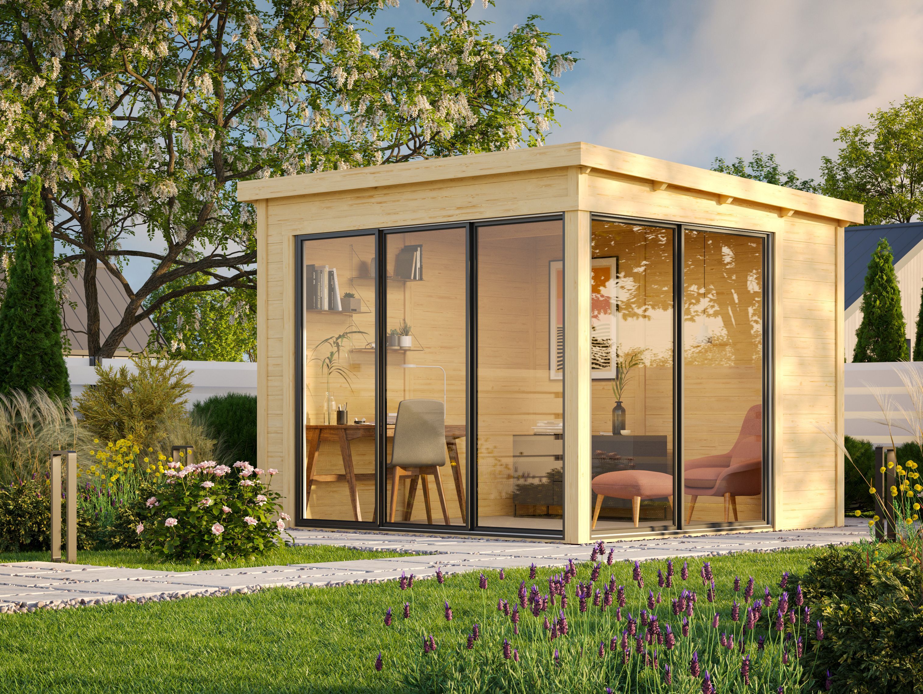 Fjordholz Gartenhaus Modell Mia 28 A 3x3m | Rabatt: 26 %