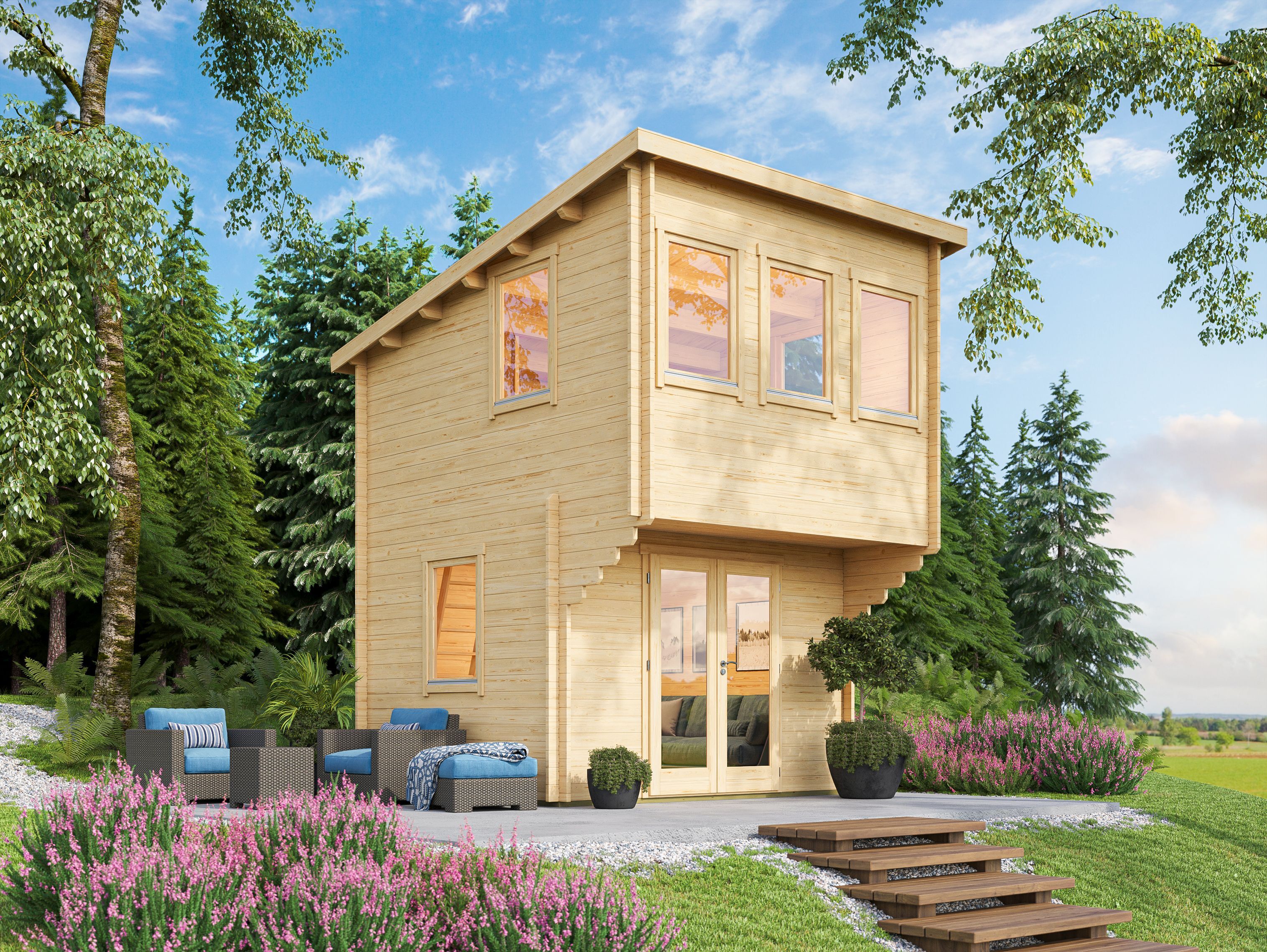 Fjordholz Pultdach Gartenhaus Modell Marlene 44 6x4m | Rabatt: 26 %