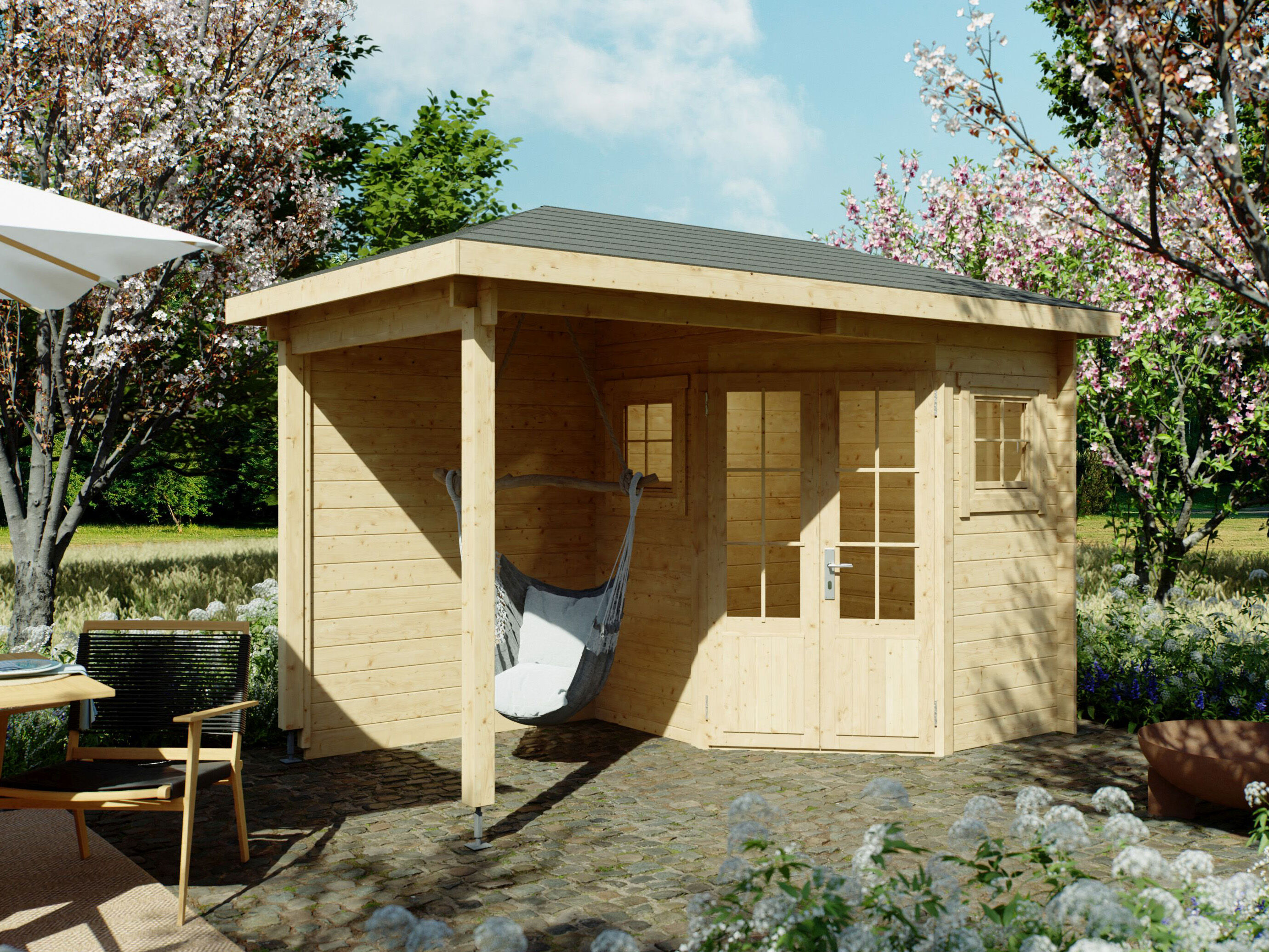Fjordholz 5-Eck Gartenhaus Modell Evelyn 1B 6x4m | Rabatt: 26 %