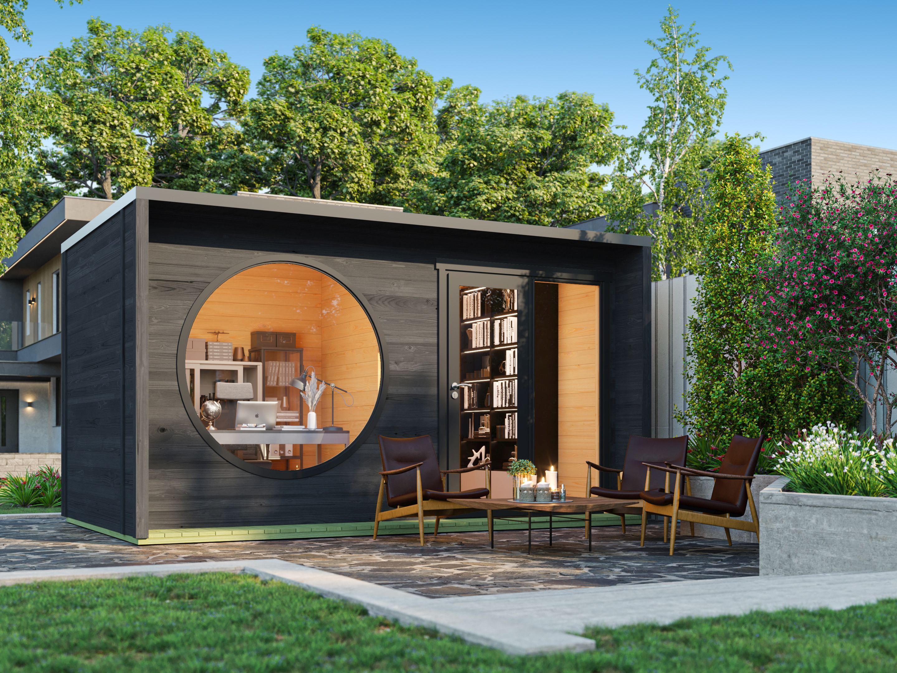 Fjordholz Gartenhaus Modell Office Box Größe L sch 6x3m | Rabatt: 26 %