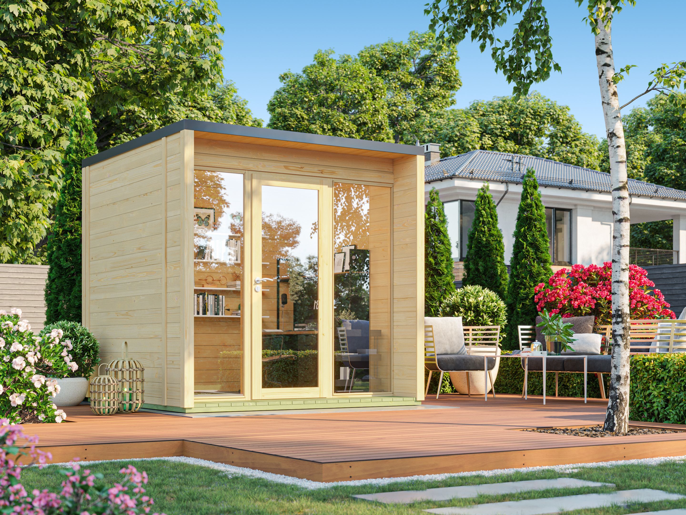 Fjordholz Gartenhaus Modell Office Box Größe XS na 3x2m | Rabatt: 17 %