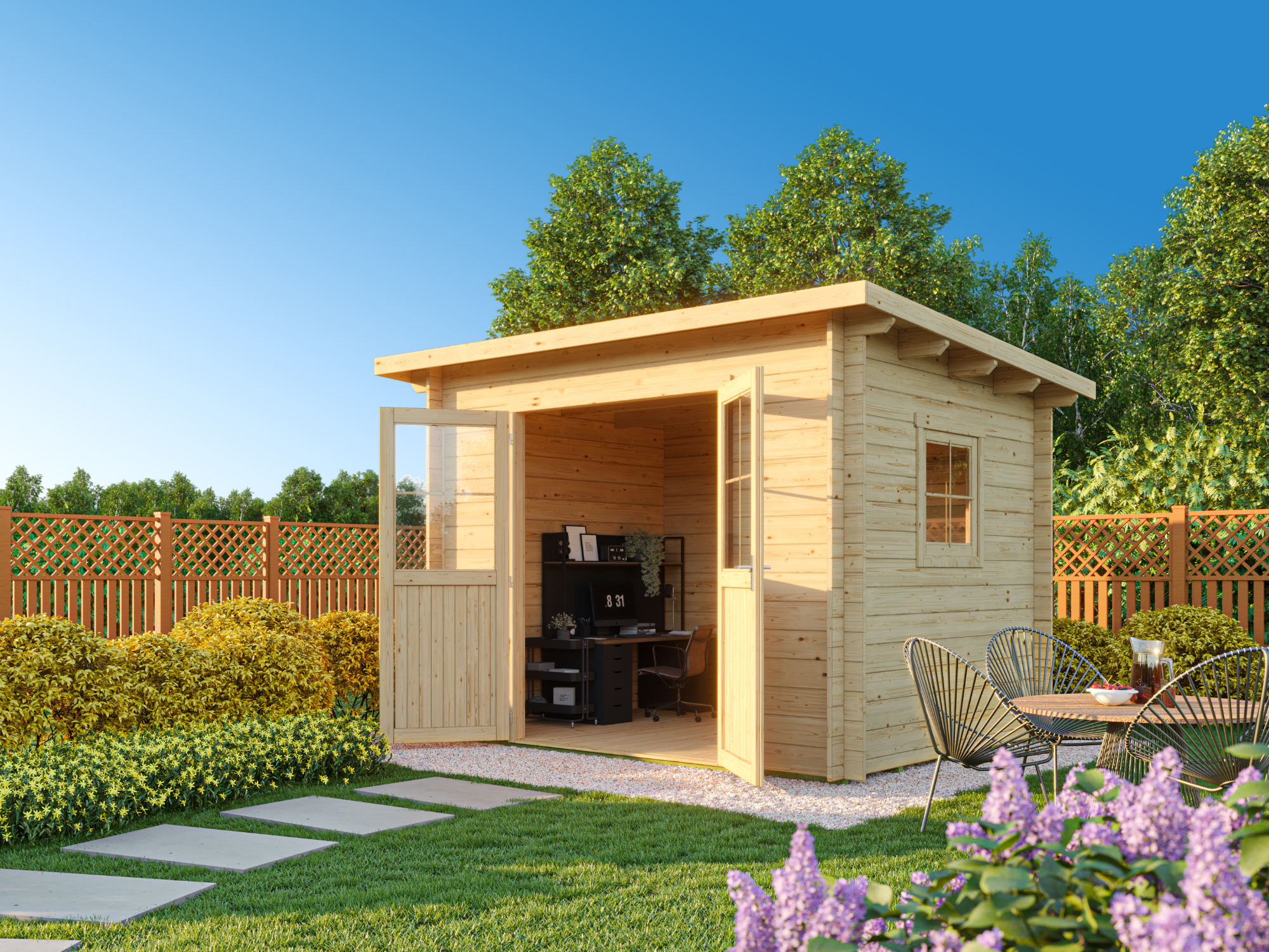 Fjordholz Pultdach Gartenhaus Modell Ezra 2E 3x2m | Rabatt: 26 %
