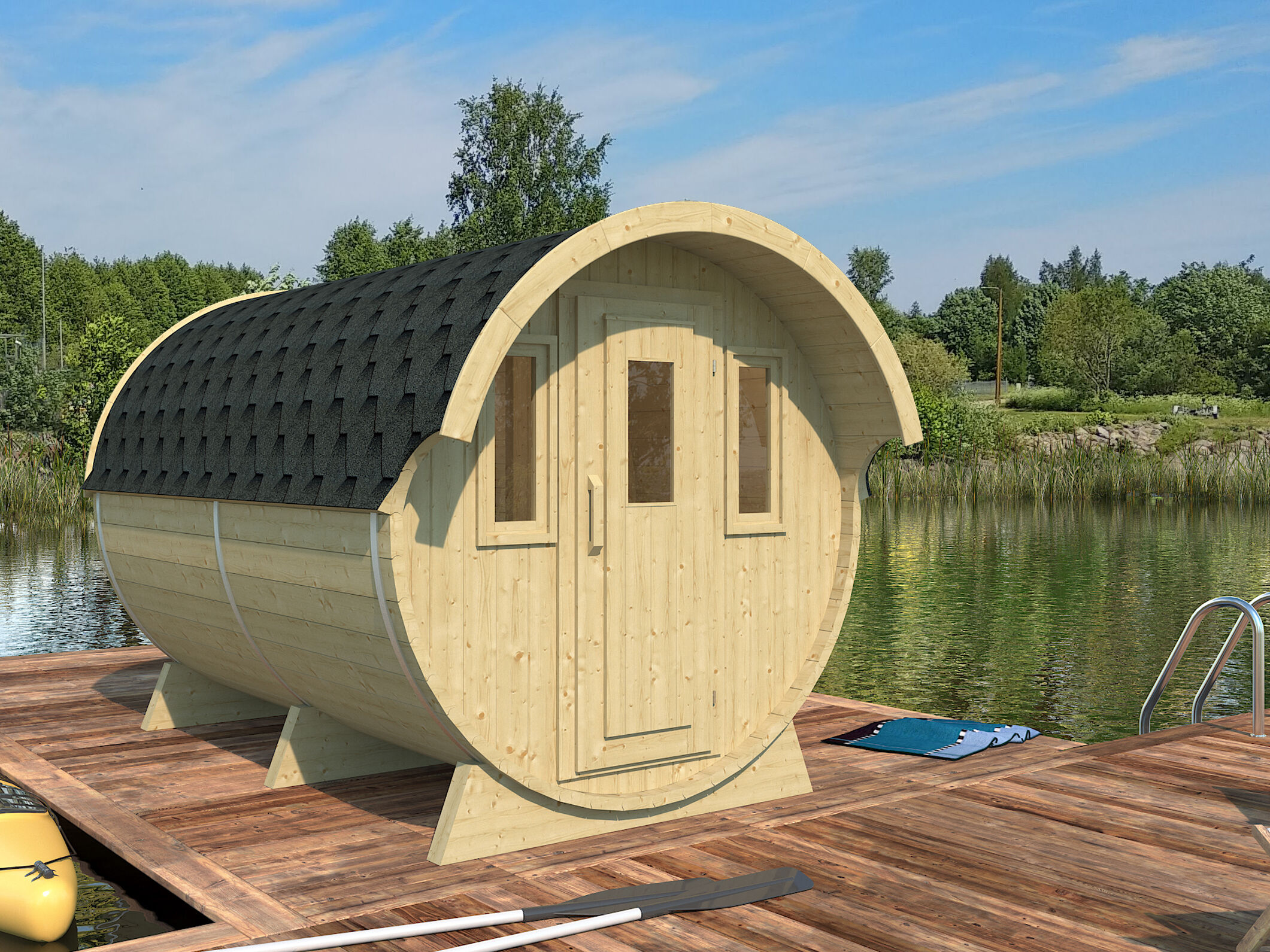 Camping Fass Bausatz/Schlaffass Modell 330 4x2m | Rabatt: 26 %