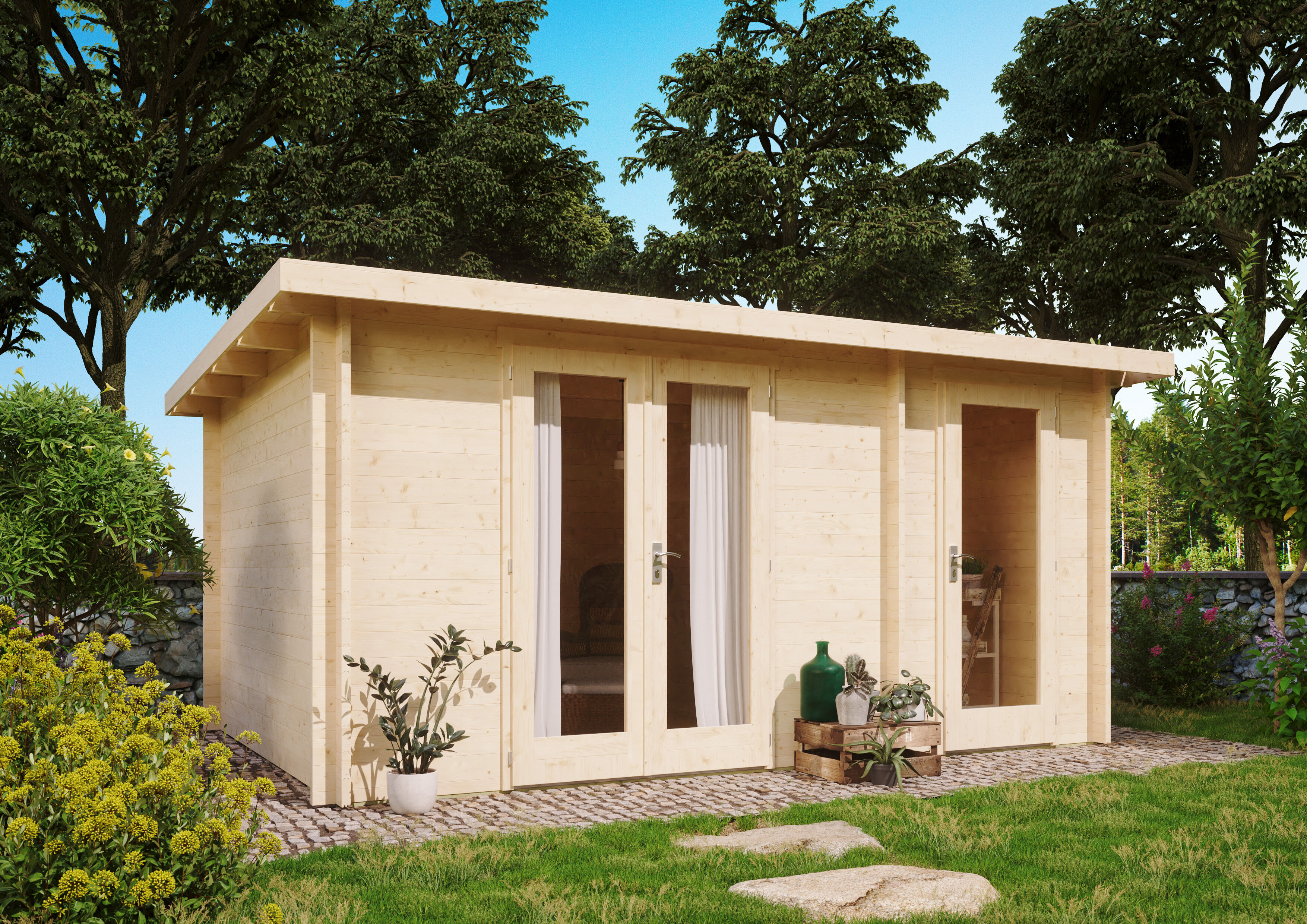 Fjordholz Gartenhaus Modell Carin 44 C 5x3m | Rabatt: 26 %