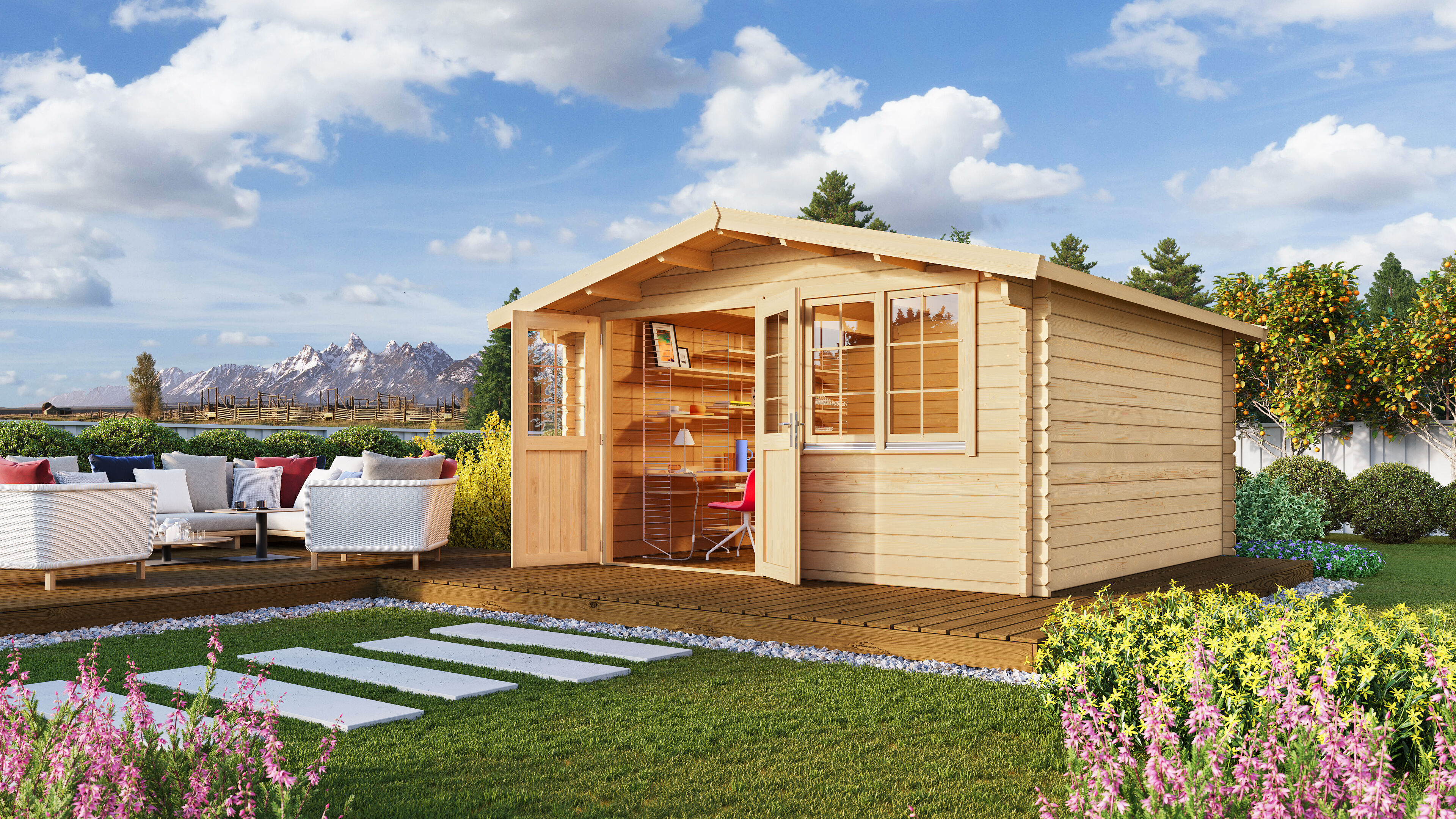Fjordholz Gartenhaus Modell Robert 44 5x4m | Rabatt: 26 %