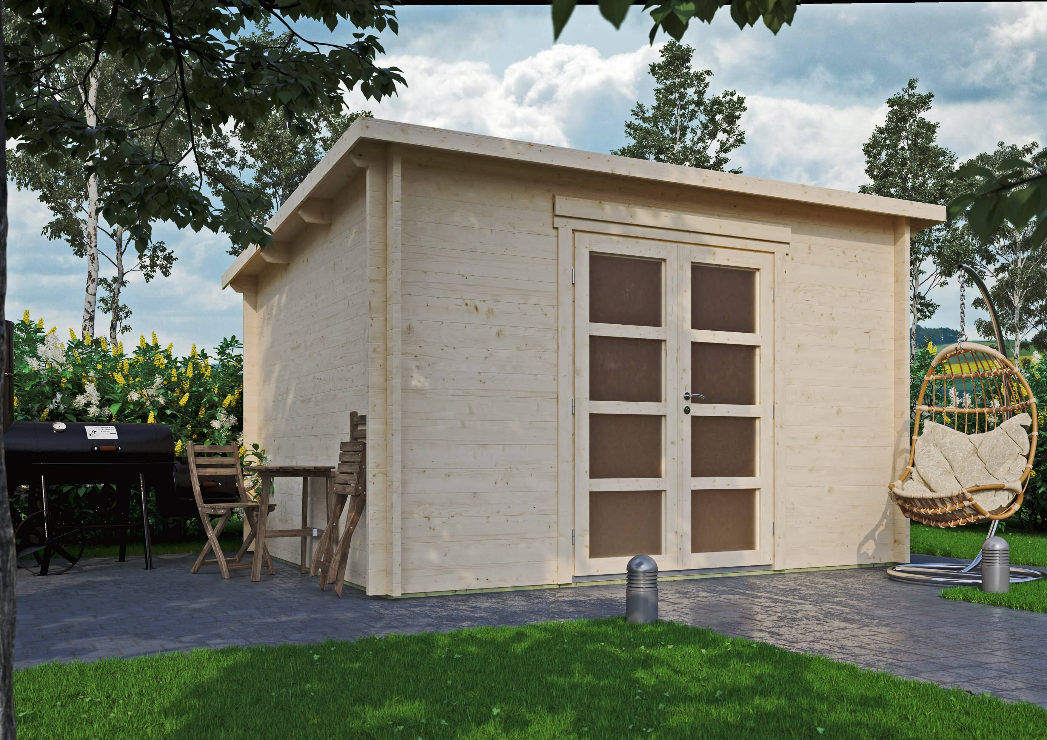 Fjordholz Gartenhaus Modell Max 44 G 3x3m | Rabatt: 26 %