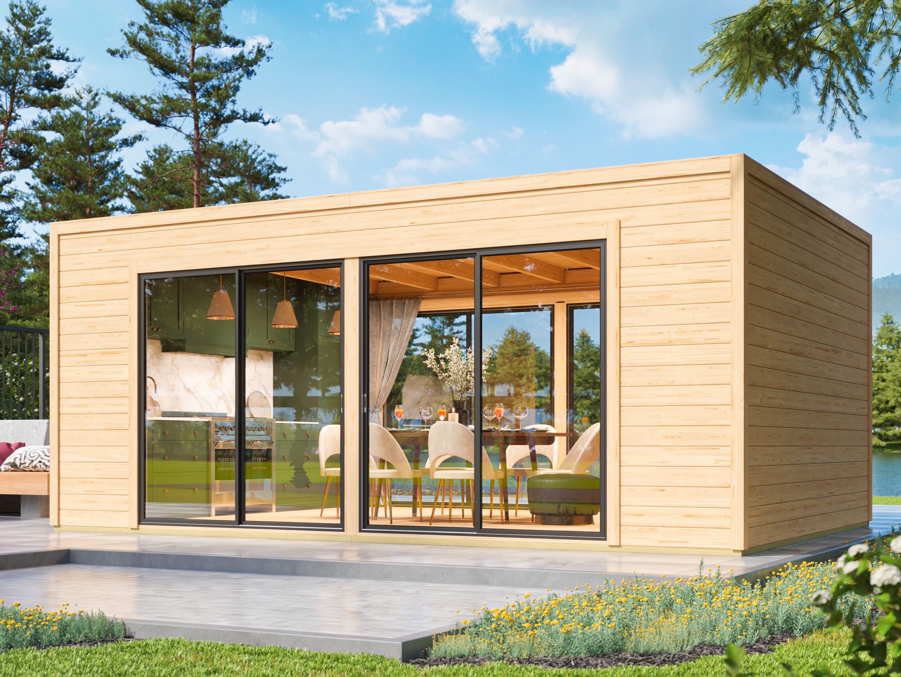 Fjordholz Gartenhaus Modell Ramsay 70 A 6x4m | Rabatt: 26 %
