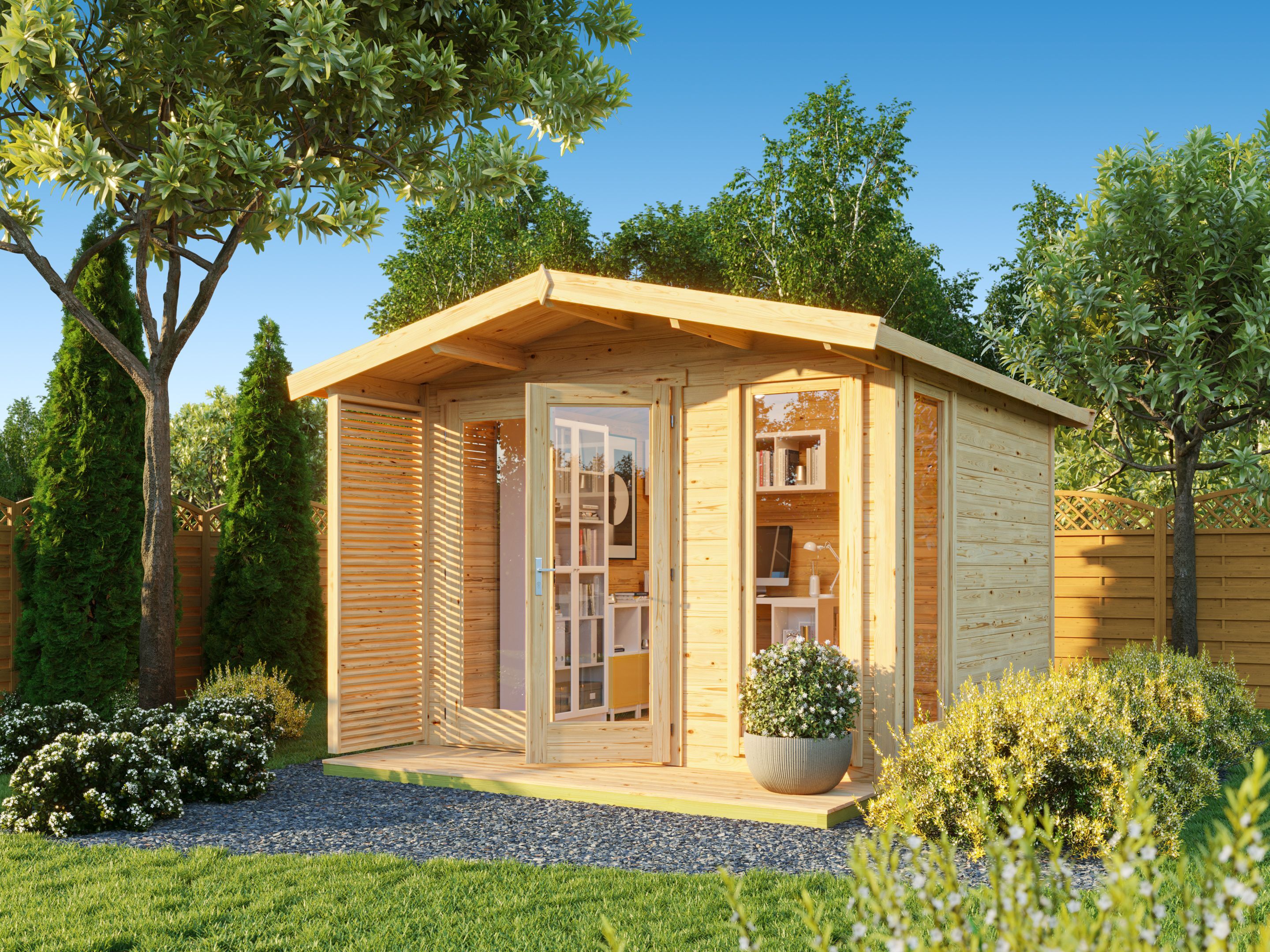 Fjordholz Satteldach Gartenhaus Modell Monica 28 C 4x3m | Rabatt: 26 %