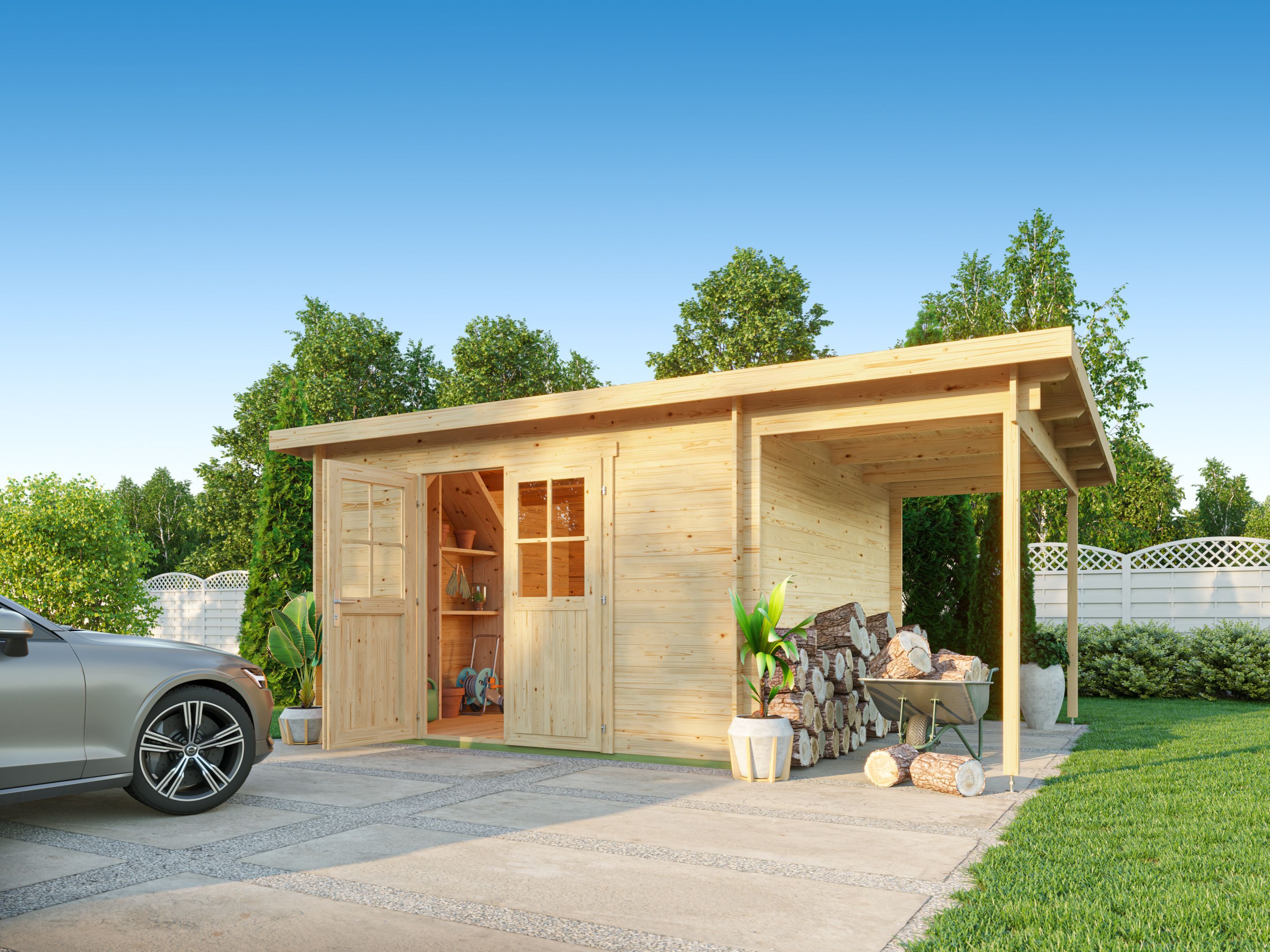 Fjordholz Pultdach Gartenhaus Modell Ezra 5G 5x4m | Rabatt: 26 %