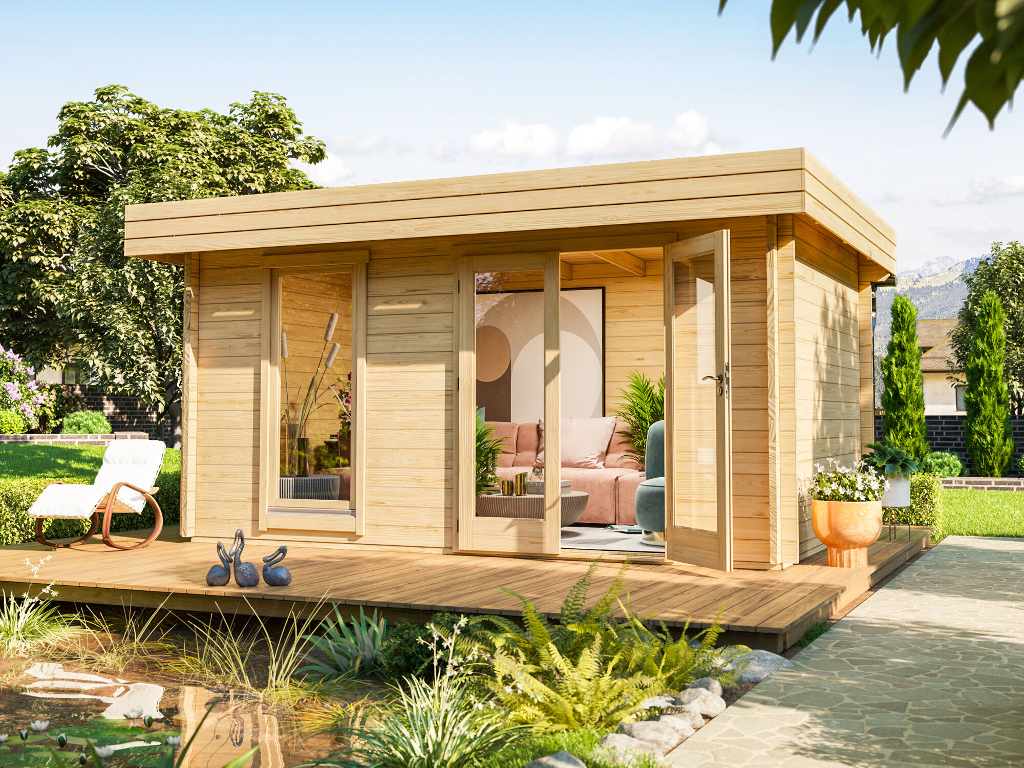 Fjordholz Gartenhaus Modell Miriam 44 A Modern 5x3m | Rabatt: 26 %