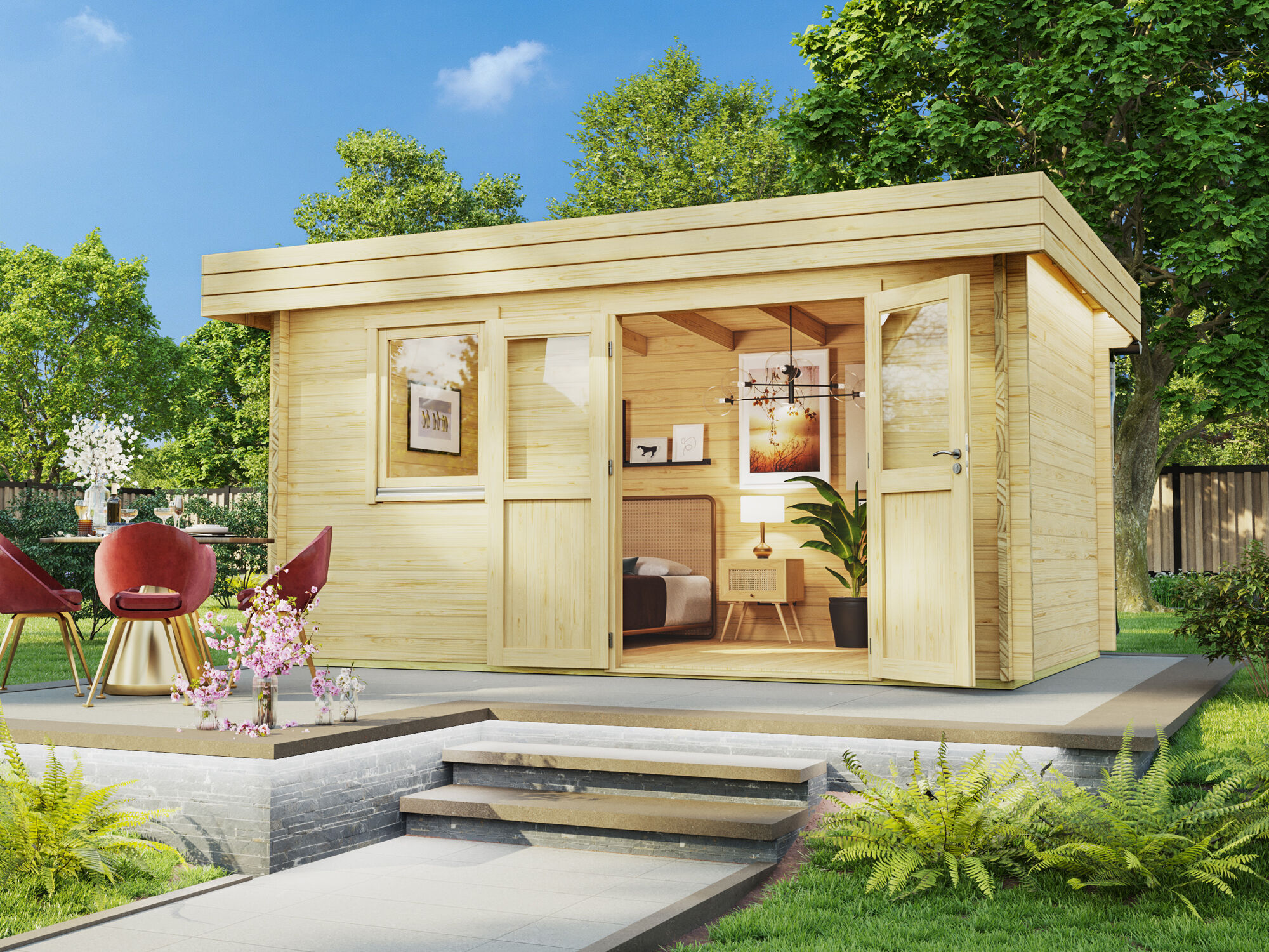 Fjordholz Gartenhaus Modell Miriam 44 A Classic 4x3m | Rabatt: 26 %