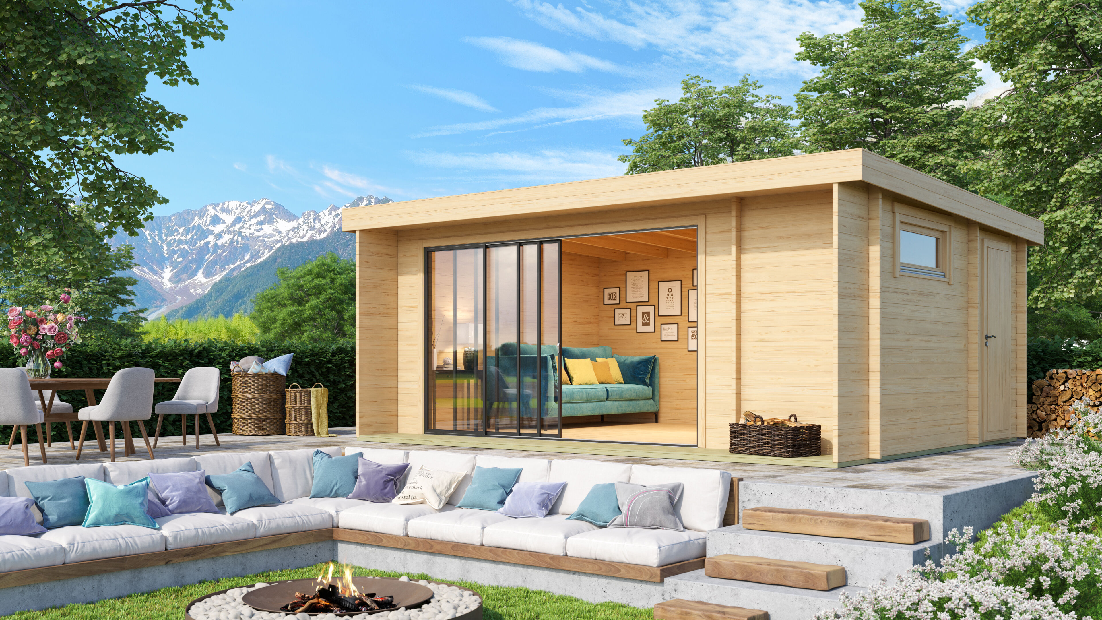 Fjordholz Gartenhaus Alu Concept 44 B 6x4m | Rabatt: 26 %