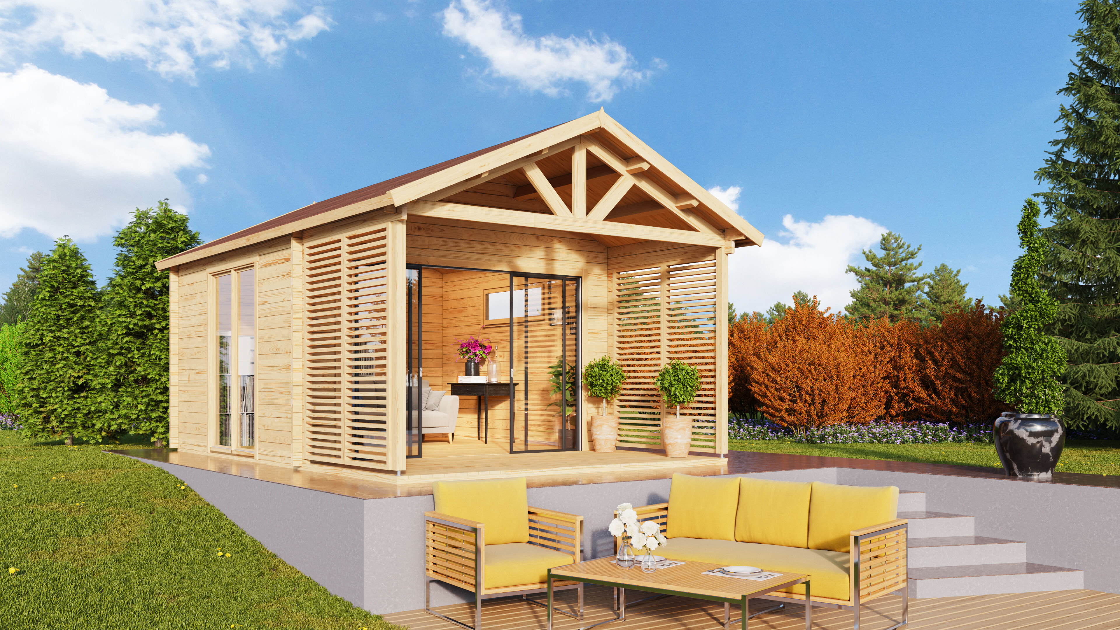 Fjordholz Gartenhaus Alu Concept Arosa 44 A 6x4m | Rabatt: 26 %