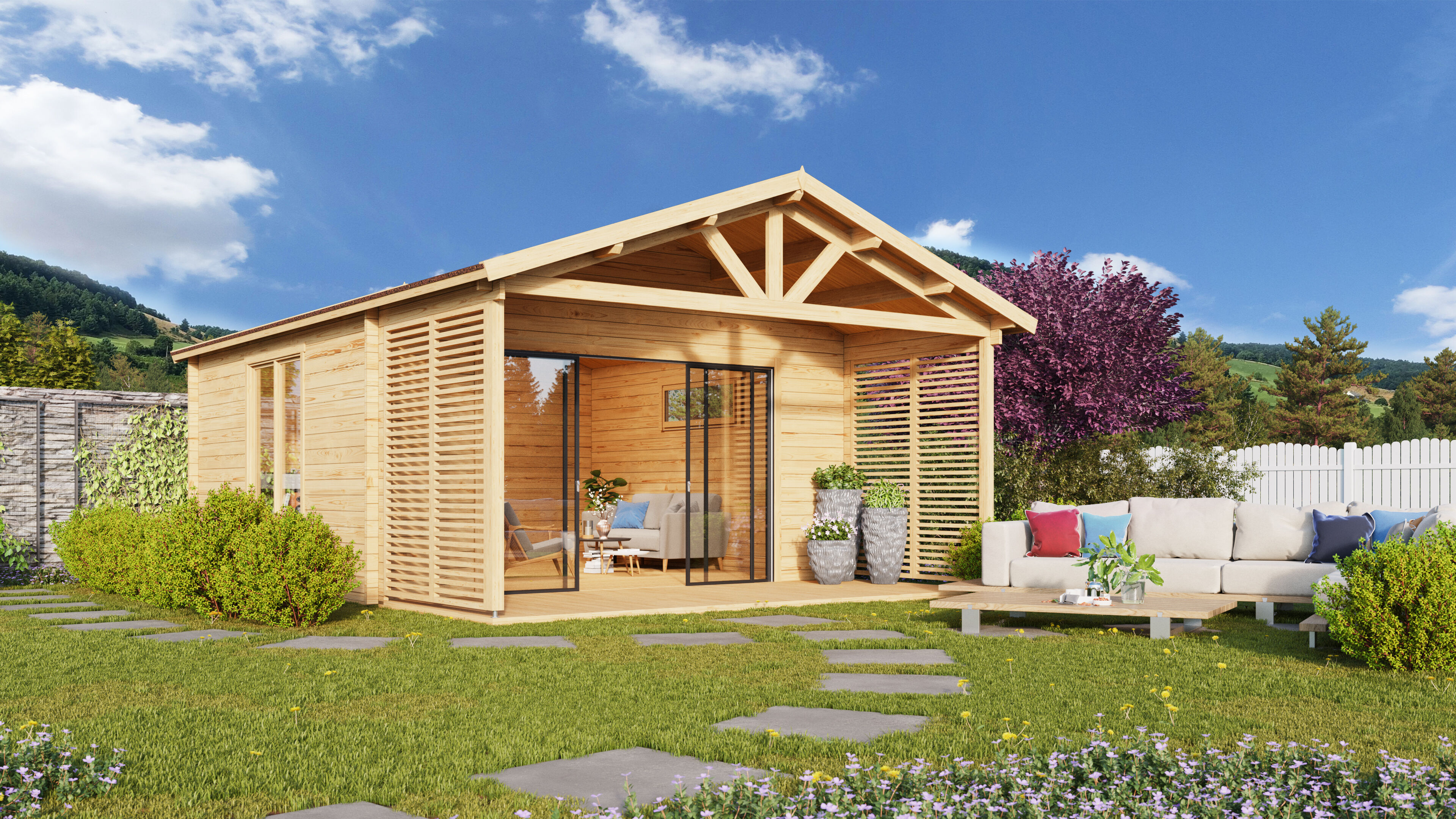 Fjordholz Gartenhaus  Alu Concept Arosa 44 B 6x4m | Rabatt: 26 %