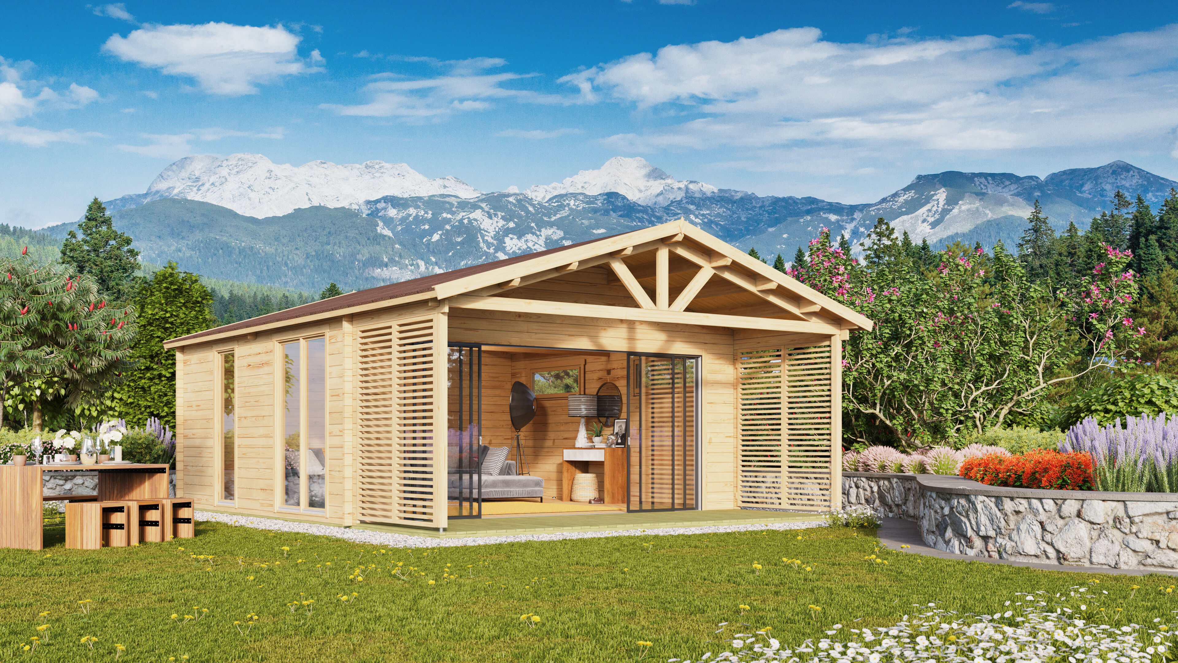 Fjordholz Gartenhaus Alu Concept Arosa 44 C 5x4m | Rabatt: 26 %
