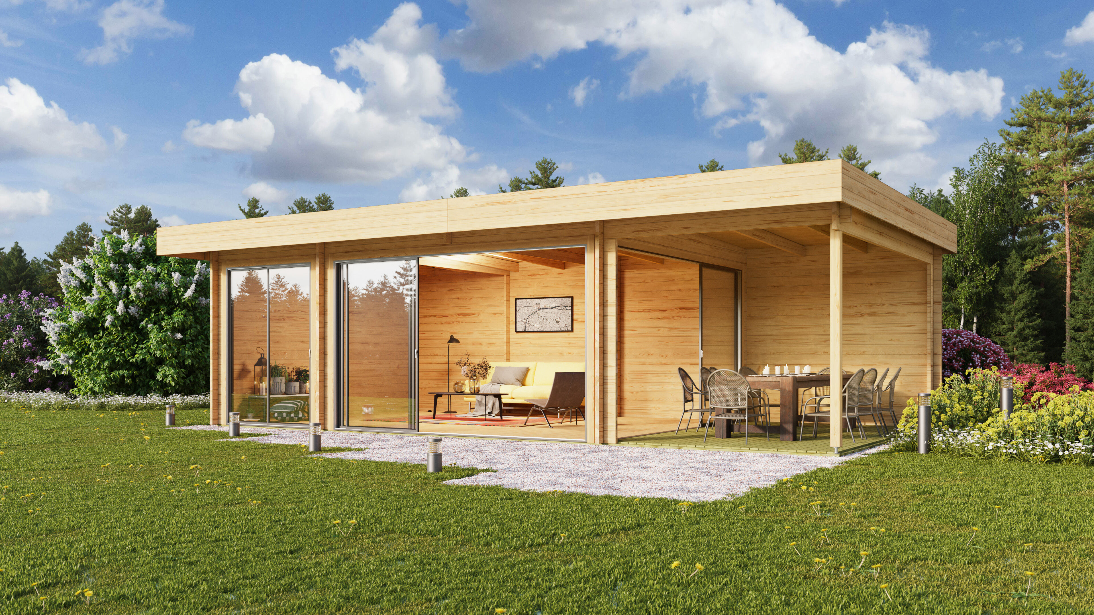 Fjordholz Gartenhaus Alu Concept 44 O 6x4m | Rabatt: 26 %