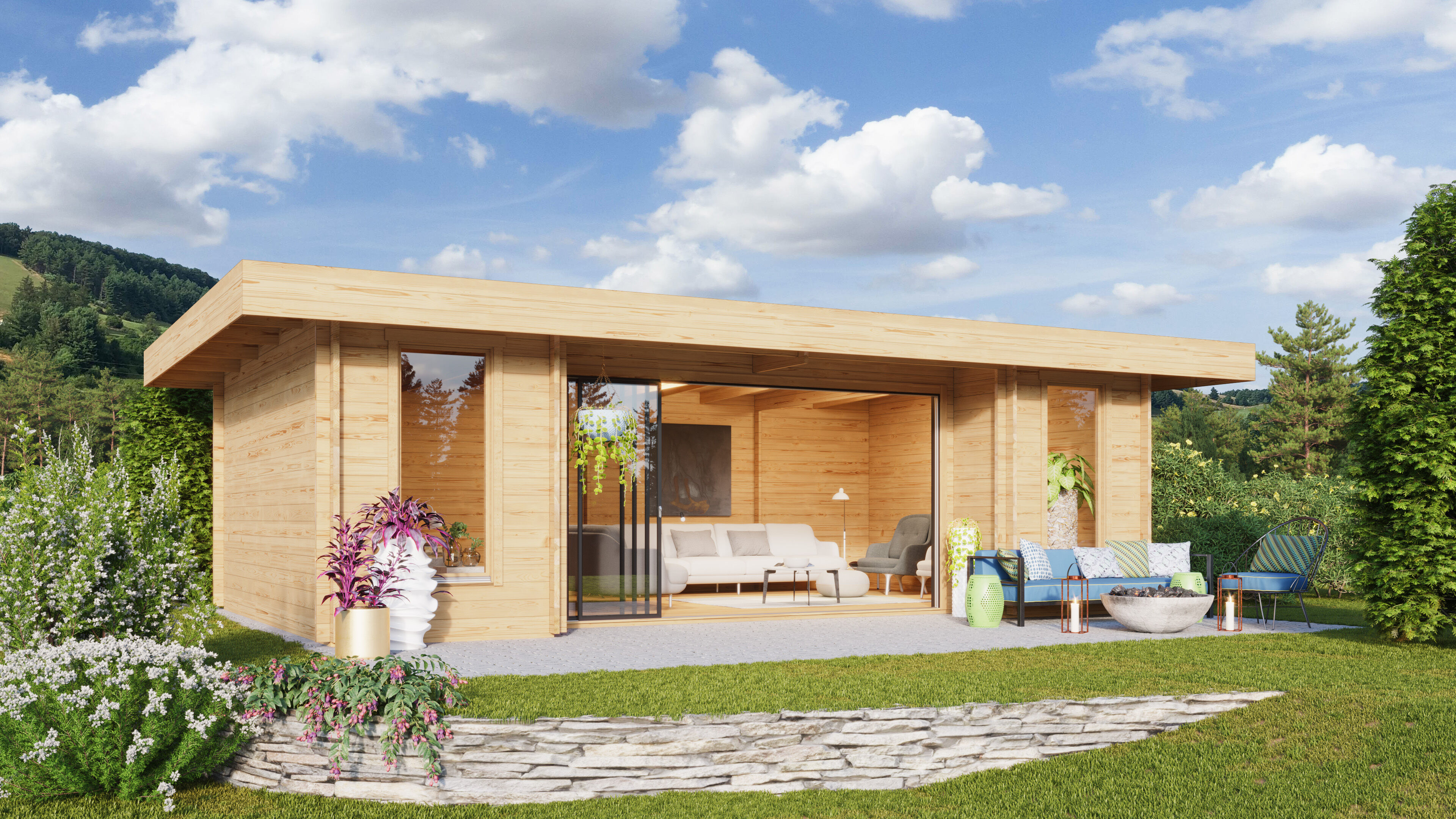 Fjordholz Gartenhaus Alu Concept 44 Q 6x4m | Rabatt: 26 %