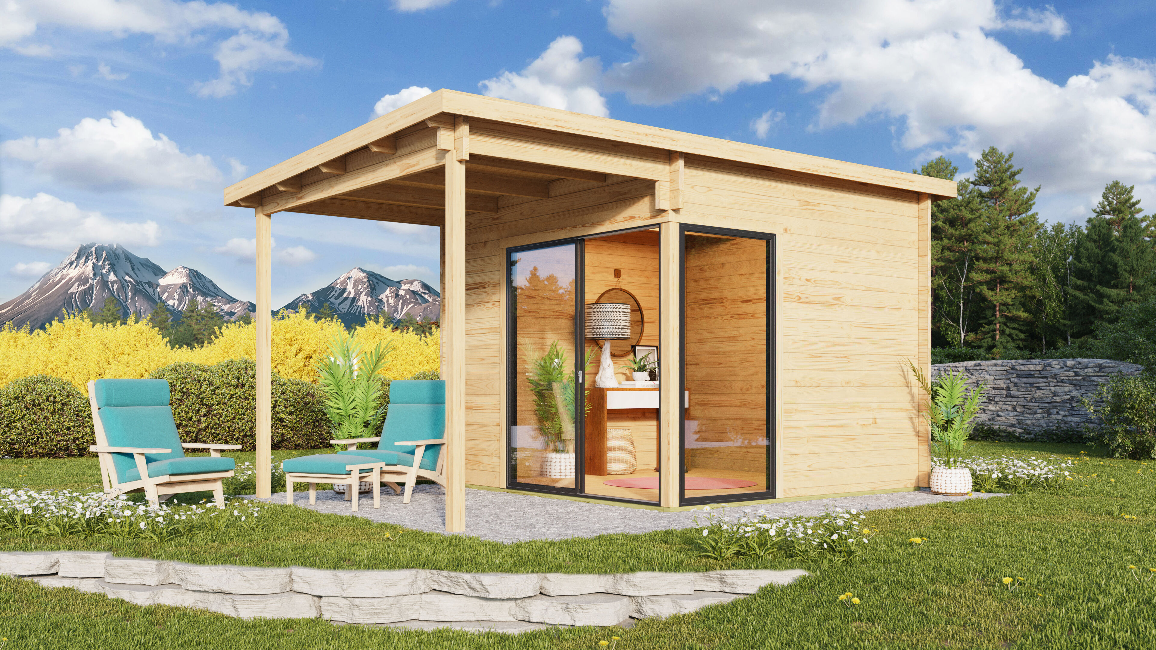 Fjordholz Gartenhaus Alu Concept 70 F 5x4m | Rabatt: 26 %