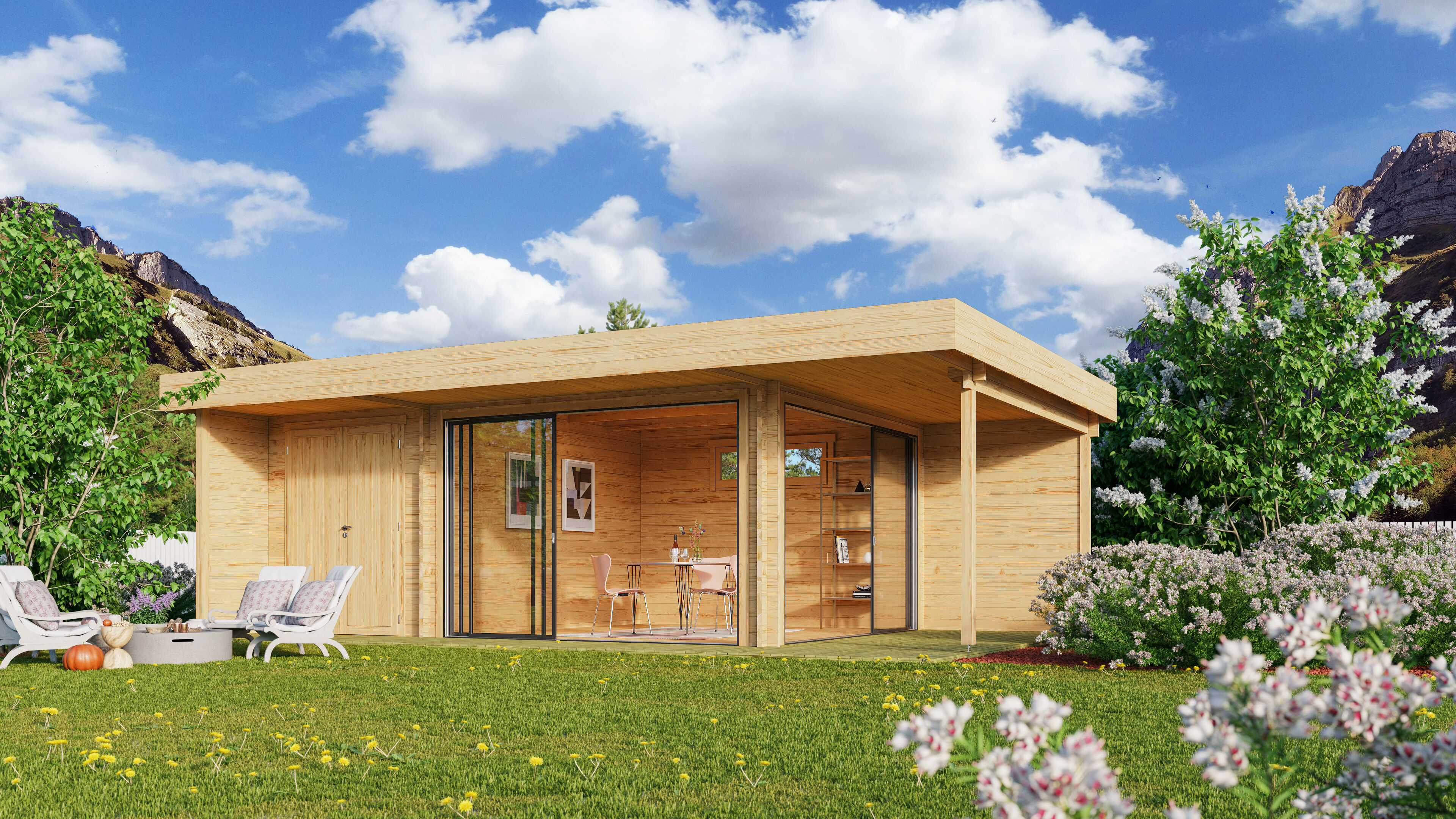Fjordholz Gartenhaus Alu Concept Relax 70 C 6x4m | Rabatt: 26 %