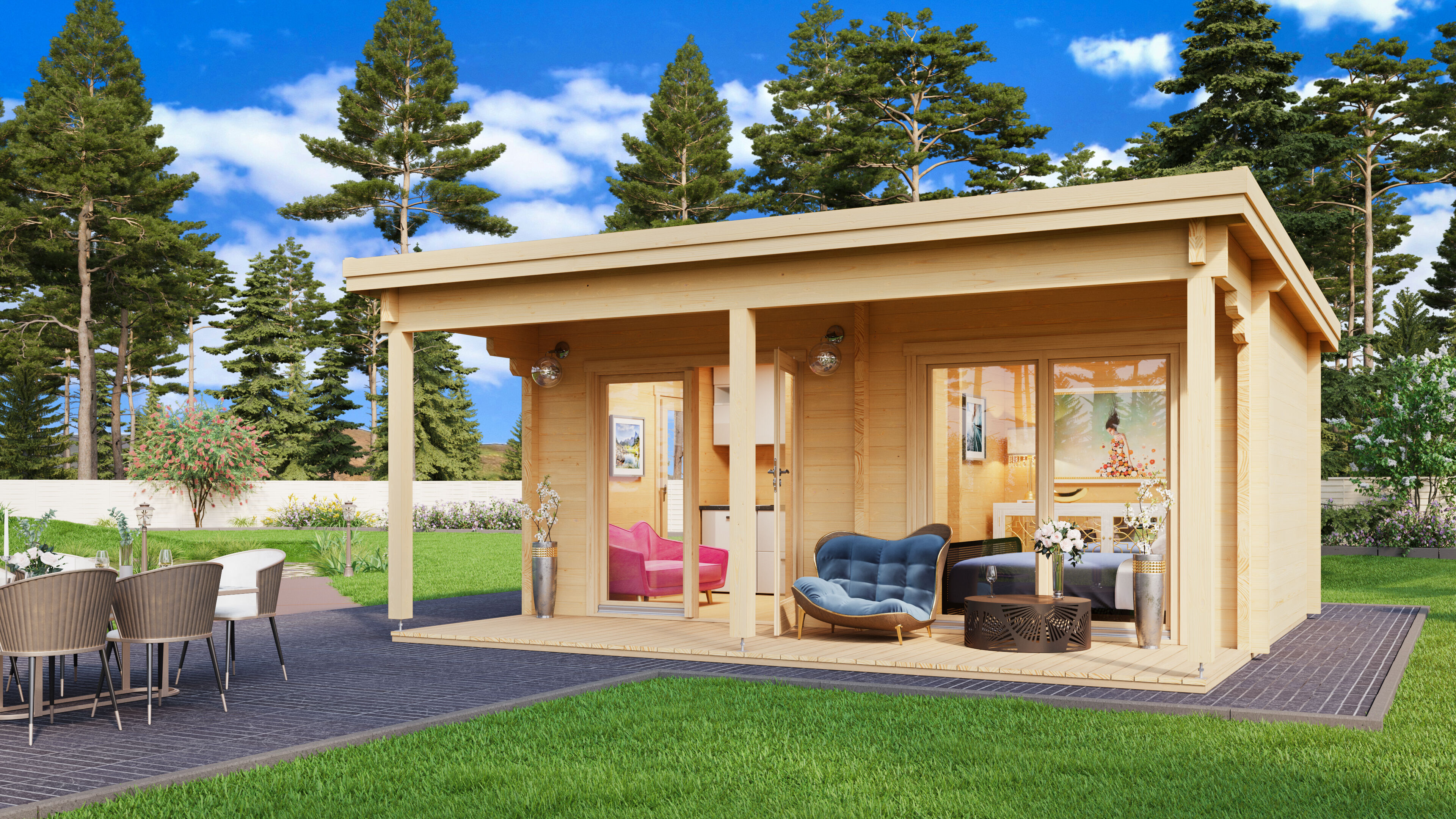 Fjordholz Ferien- und Freizeithaus Modell Pekka 6x4m | Rabatt: 26 %