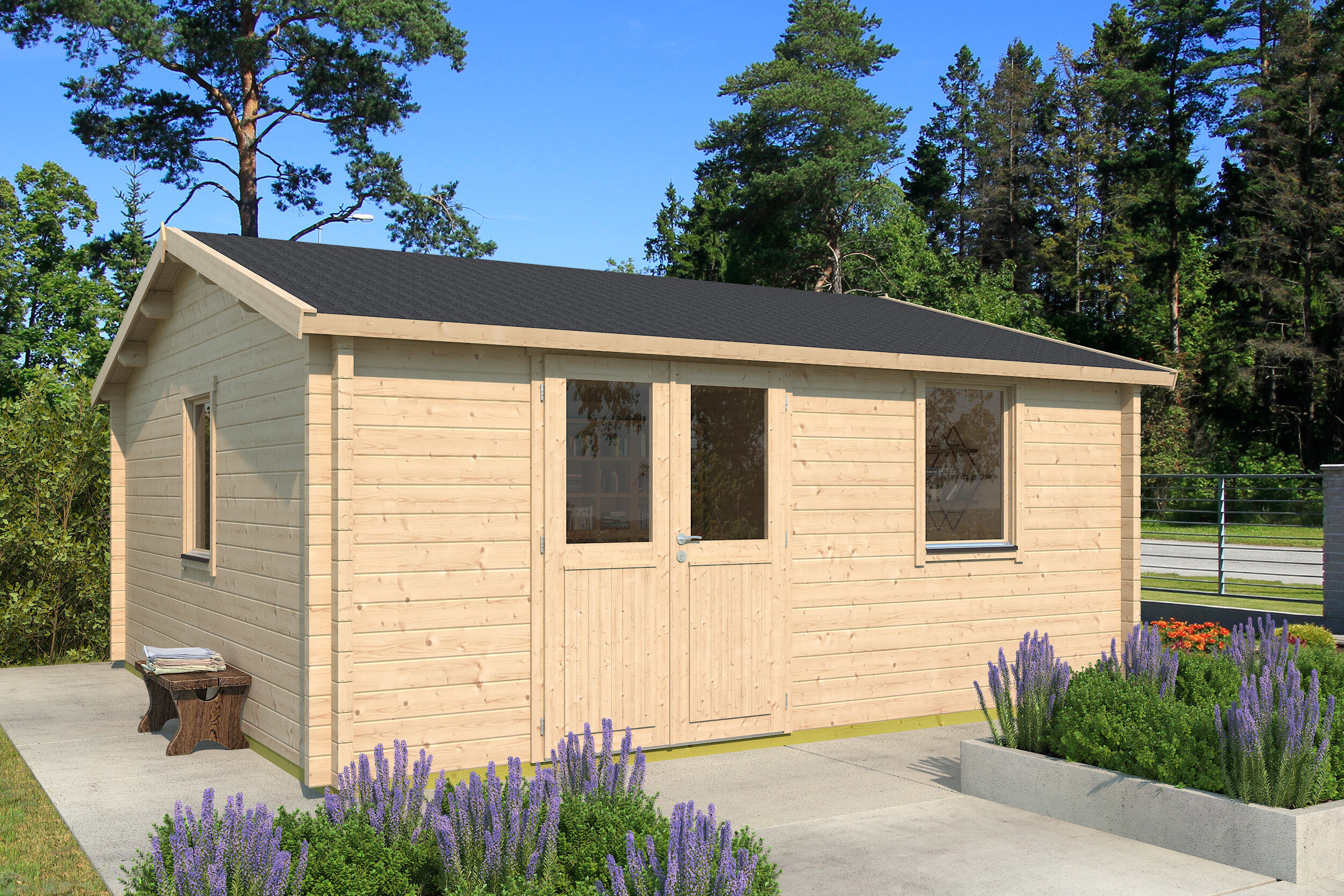 Fjordholz Gartenhaus Modell Narvic 70 G 6x4m | Rabatt: 26 %