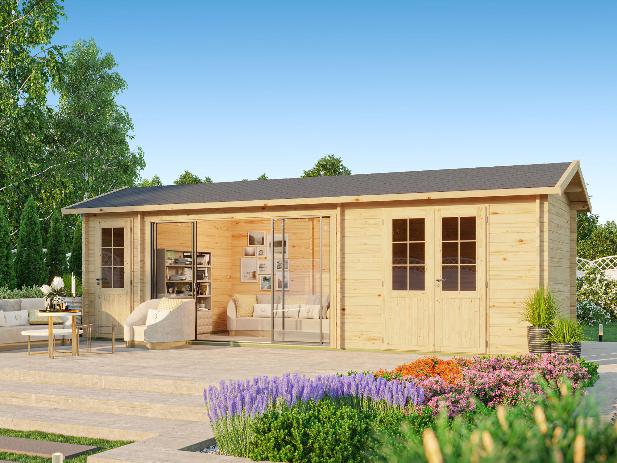Fjordholz Gartenhaus Modell Mikelli 44 6x3m | Rabatt: 26 %