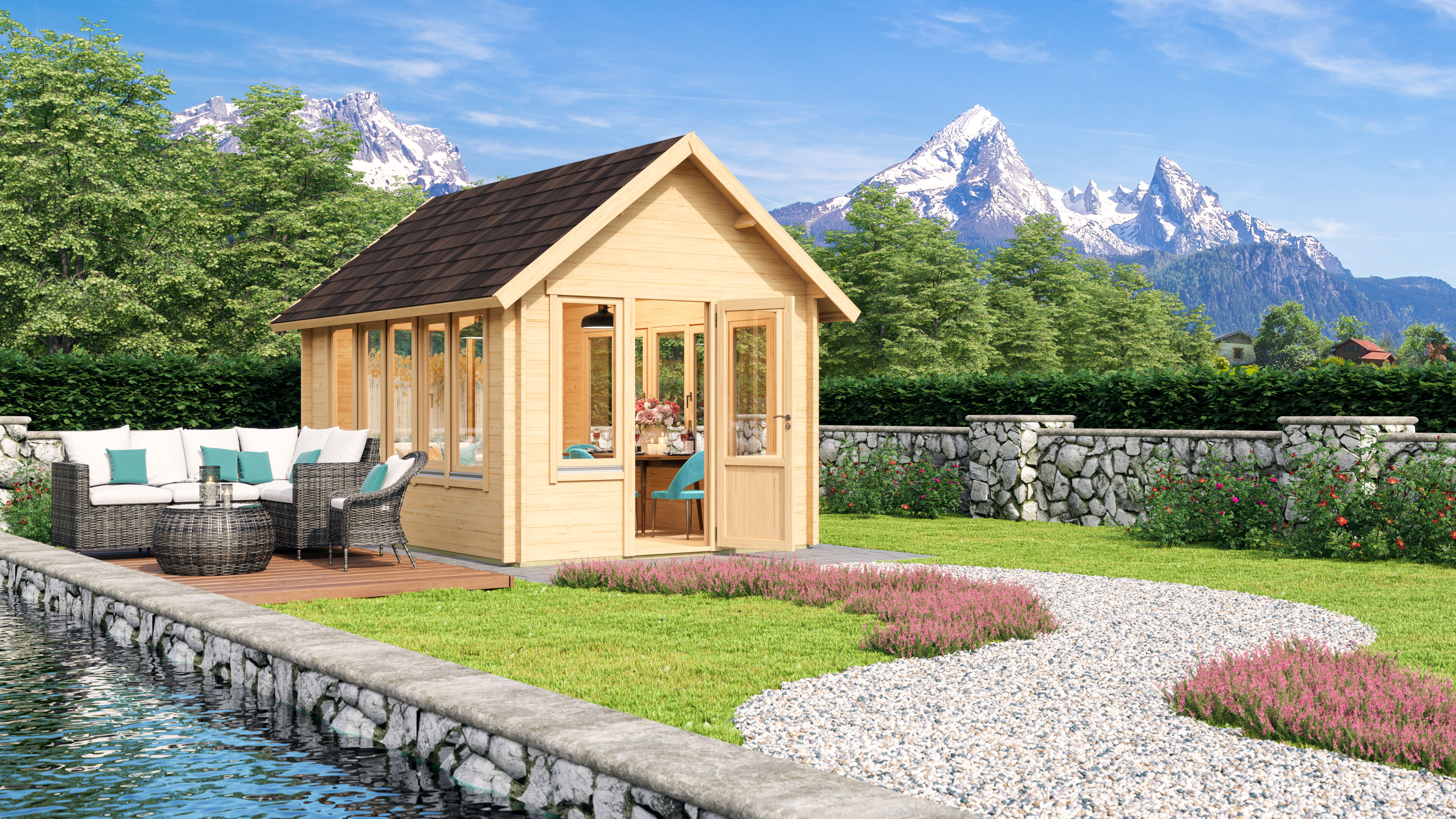 Fjordholz Gartenhaus Modell Jura 44 4x3m | Rabatt: 26 %