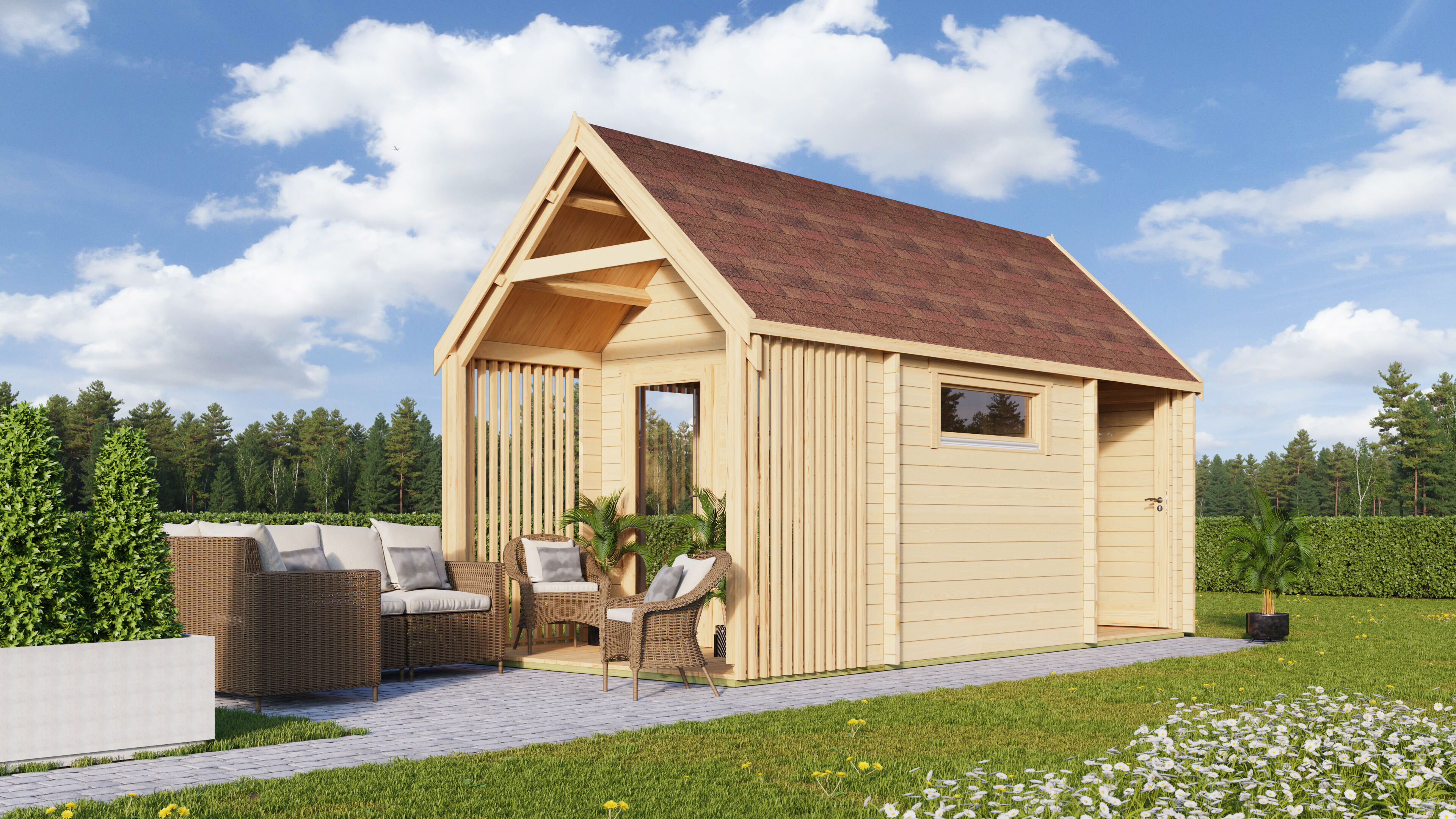 Fjordholz Gartenhaus Modell Alex 44 6x3m | Rabatt: 26 %