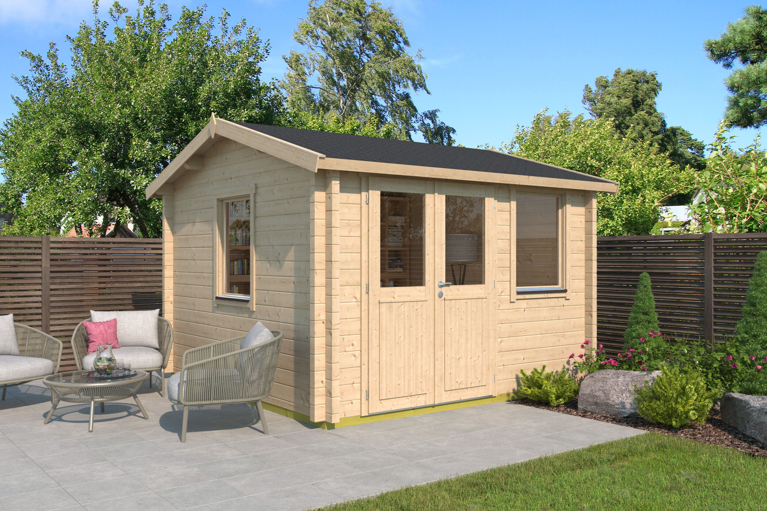 Fjordholz Gartenhaus Modell Narvic 70 C 6x4m | Rabatt: 26 %