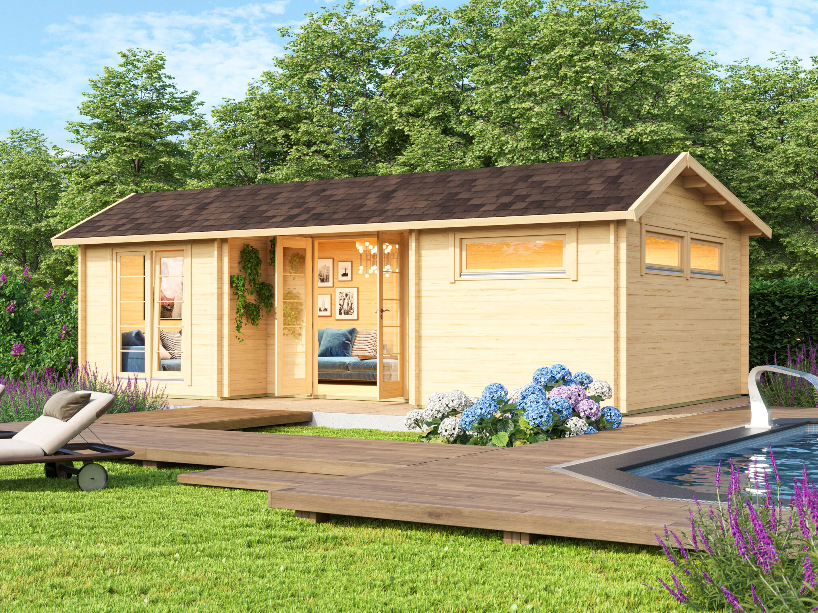 Fjordholz Gartenhaus Modell Uri 44 9x4m | Rabatt: 26 %