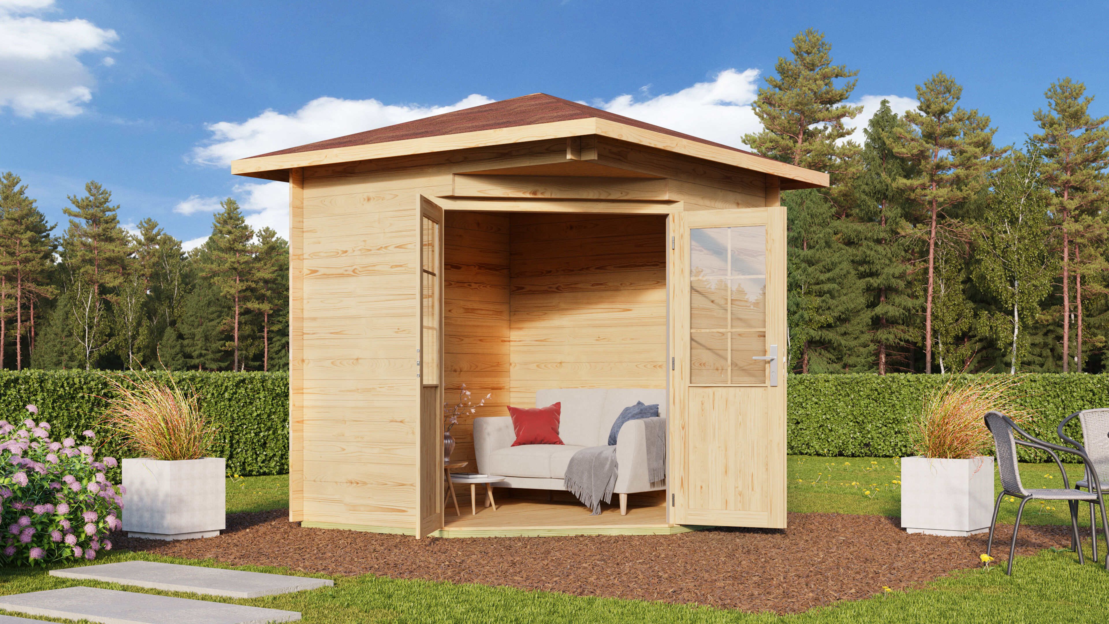 Fjordholz Gartenhaus Modell Nina 28 B 5x3m | Rabatt: 26 %