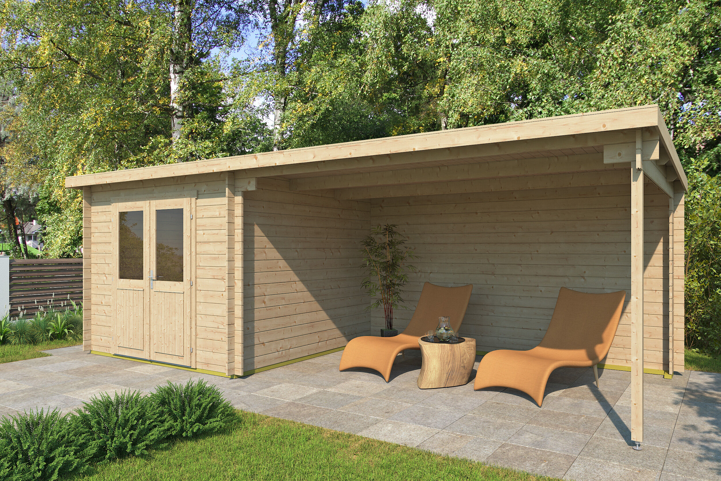 Fjordholz Gartenhaus Modell Gent 28 B 6x4m | Rabatt: 26 %