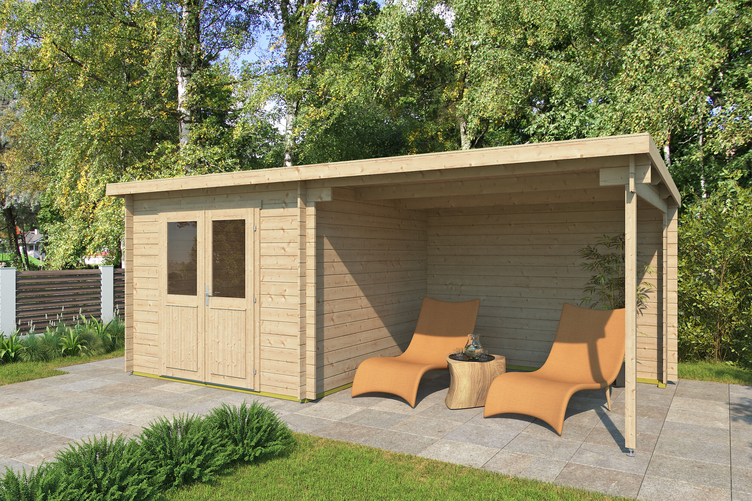 Fjordholz Gartenhaus Modell Gent 28 A 6x4m | Rabatt: 26 %