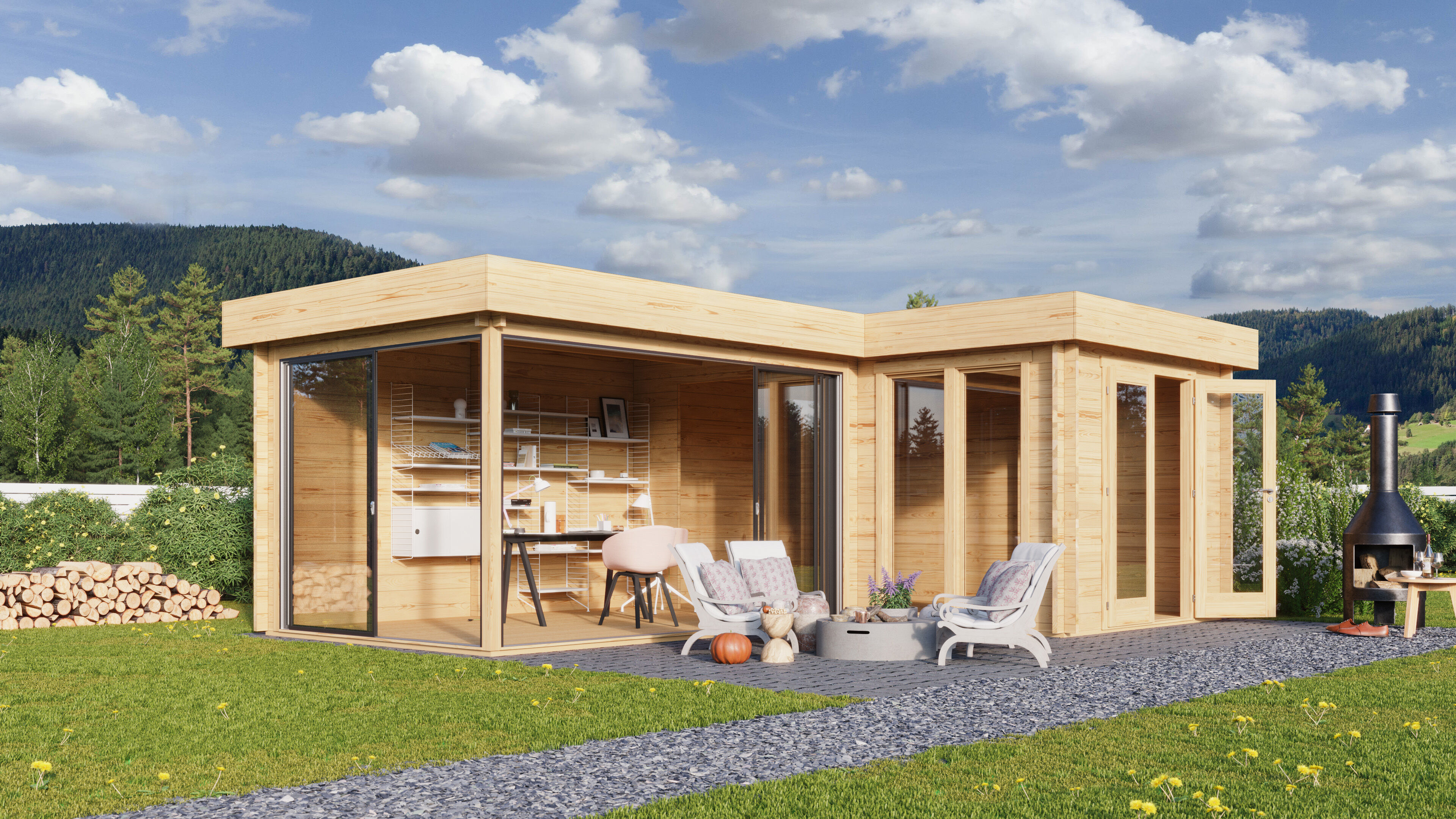 Fjordholz Gartenhaus Alu Concept Quinta 70 6x4m | Rabatt: 26 %