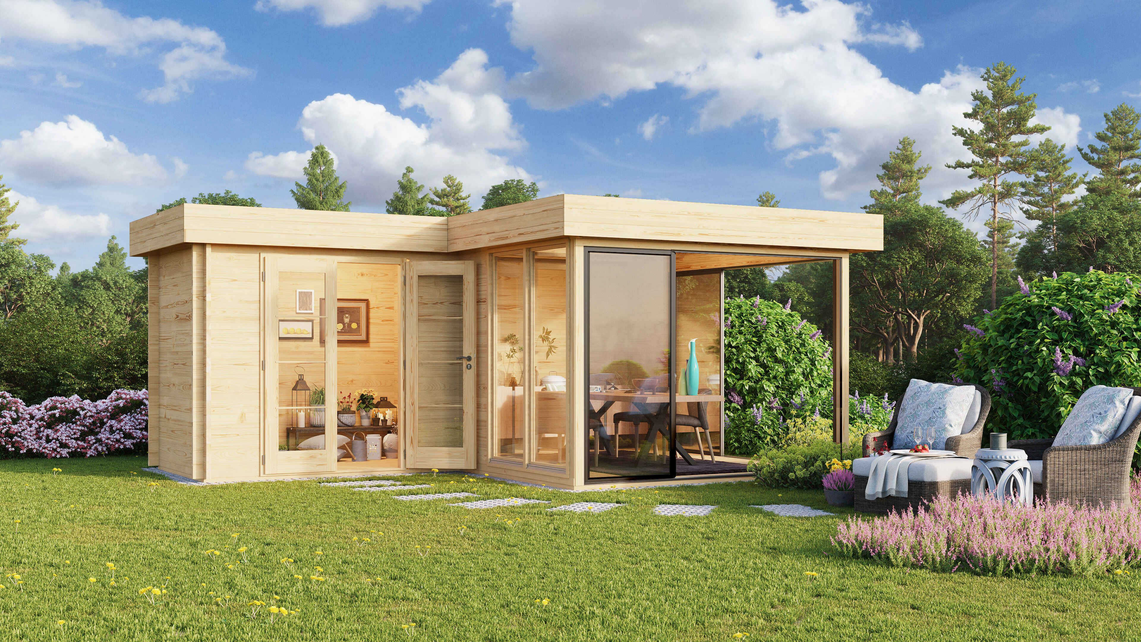 Fjordholz Gartenhaus Alu Concept 70 M 6x4m | Rabatt: 26 %