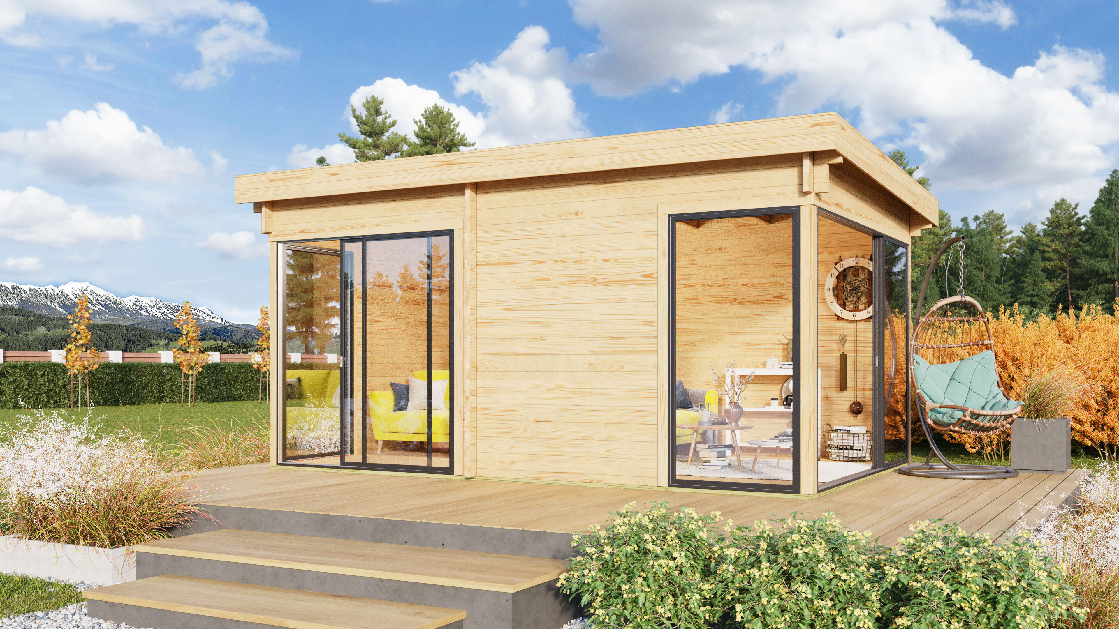 Fjordholz Gartenhaus Alu Concept 70 G 6x4m | Rabatt: 26 %